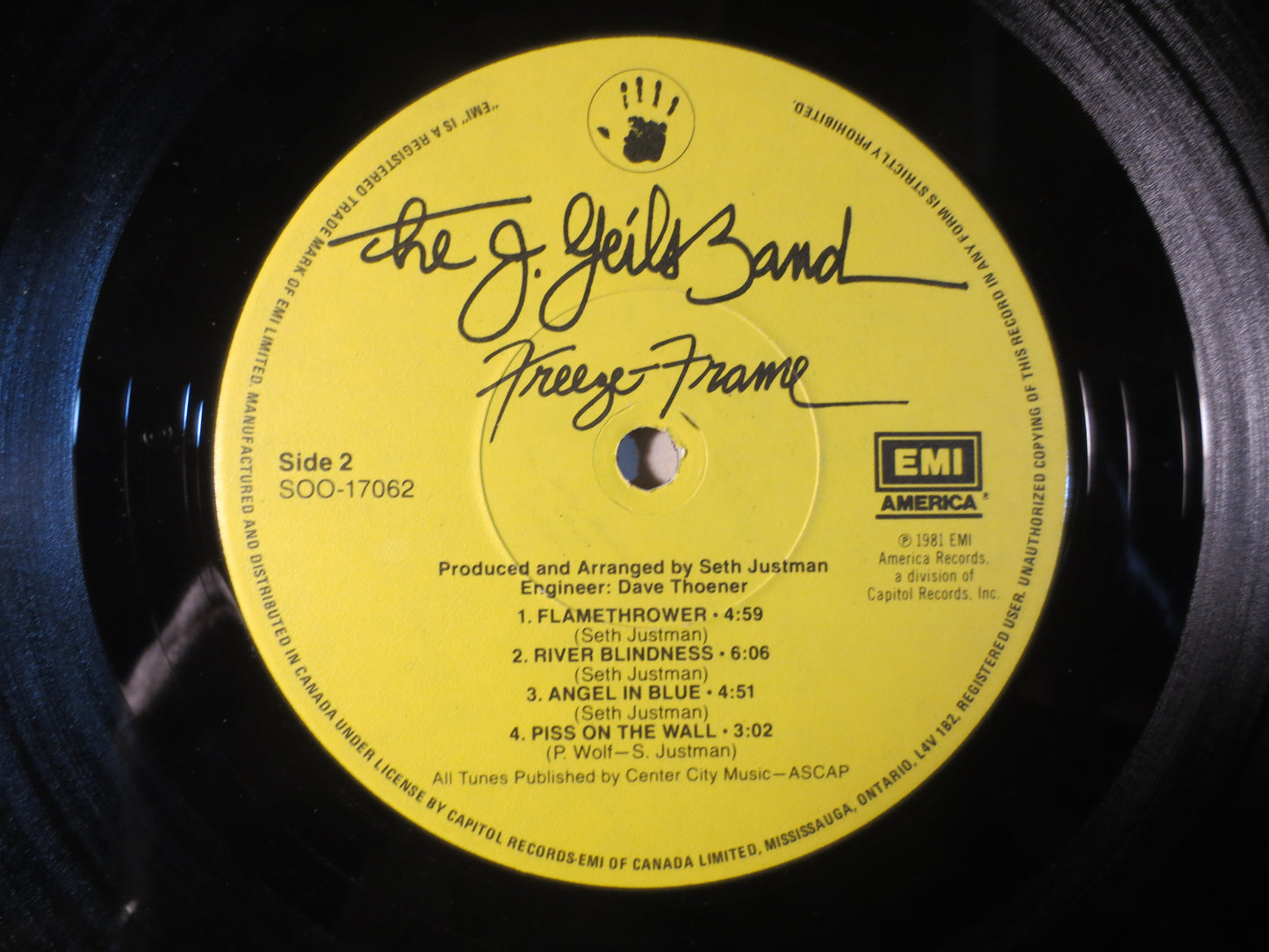 The J. GEILS BAND, Freeze Frame, Rock Record, Rock Vinyl, Vintage Vinyl, Record Vinyl, Record, Vinyl Record, 1981 Records