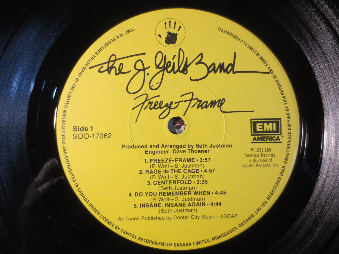 The J. GEILS BAND, Freeze Frame, Rock Record, Rock Vinyl, Vintage Vinyl, Record Vinyl, Record, Vinyl Record, 1981 Records