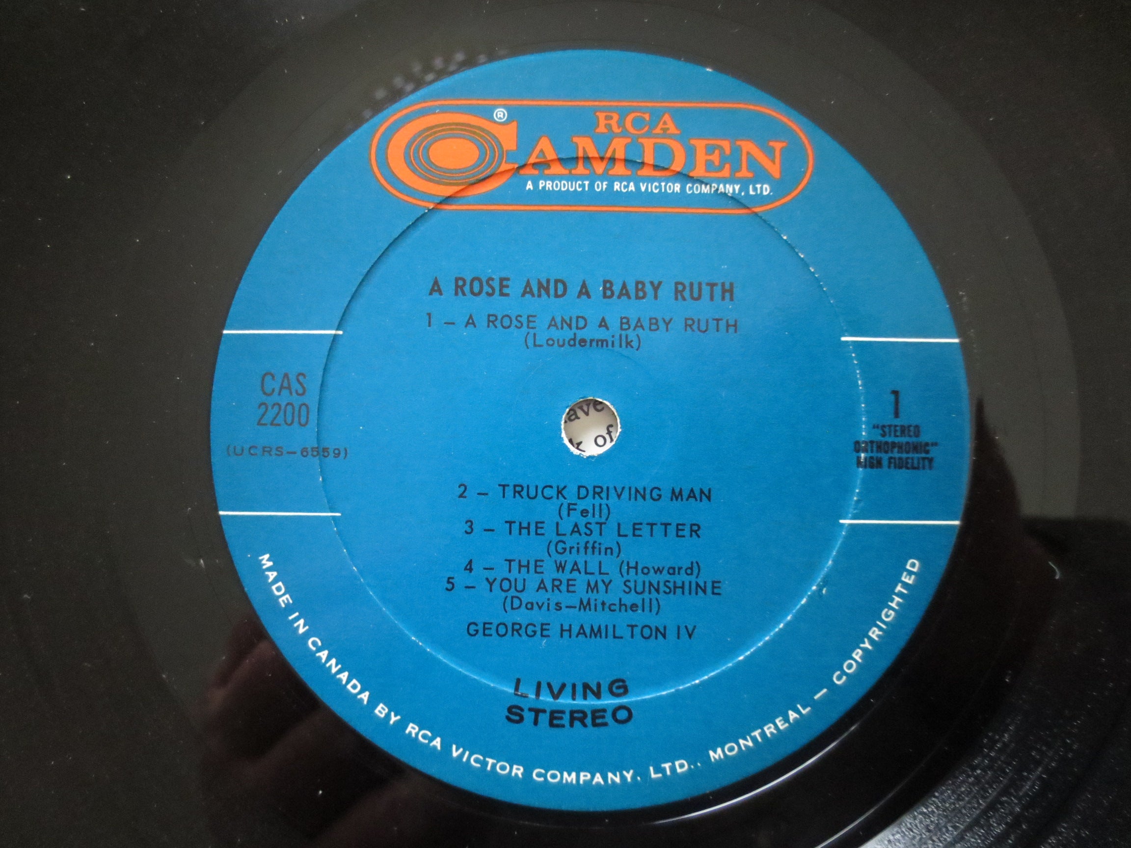 George Hamilton IV – A Rose by Any Other Name (1968) Vinyl LP