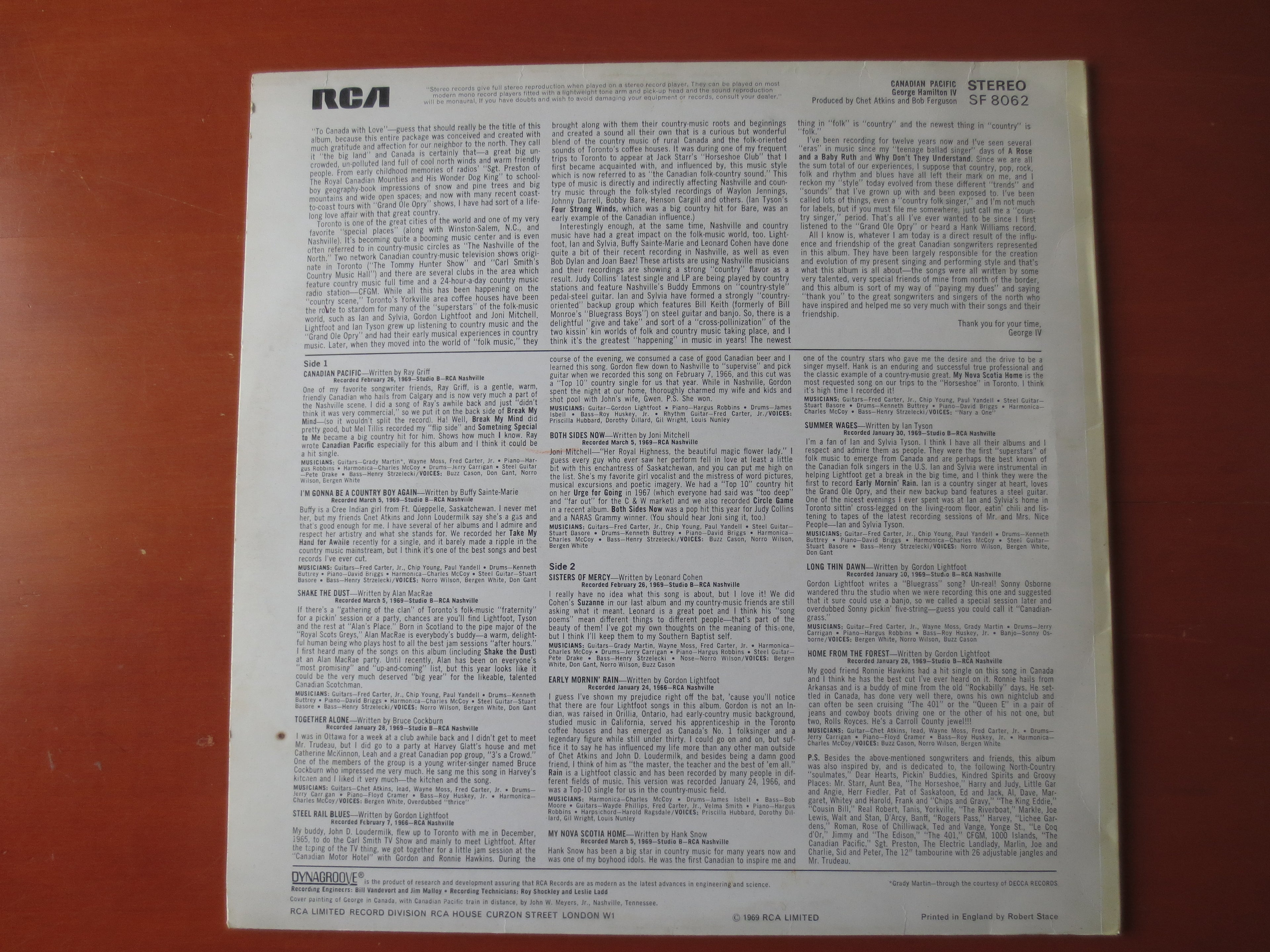 George Hamilton IV – Canadian Pacific (1969) Vinyl LP