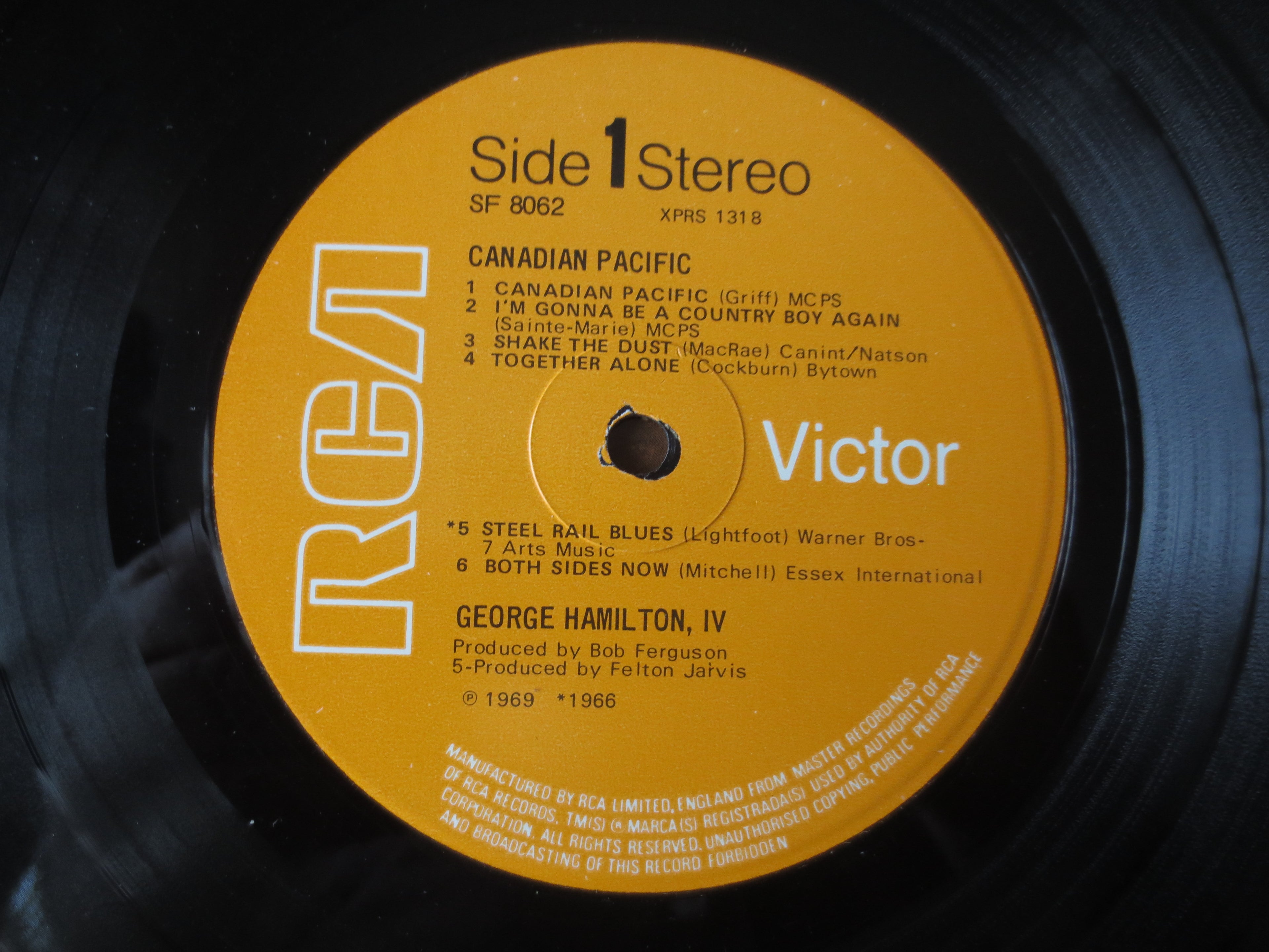 George Hamilton IV – Canadian Pacific (1969) Vinyl LP