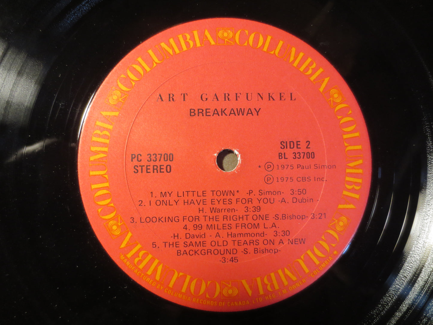 ART GARFUNKEL, BREAKAWAY, Folk Record, Folk Album, Folk Vinyl, Vintage Vinyl, Record Vinyl, Records, Vinyl Lp, 1975 Records
