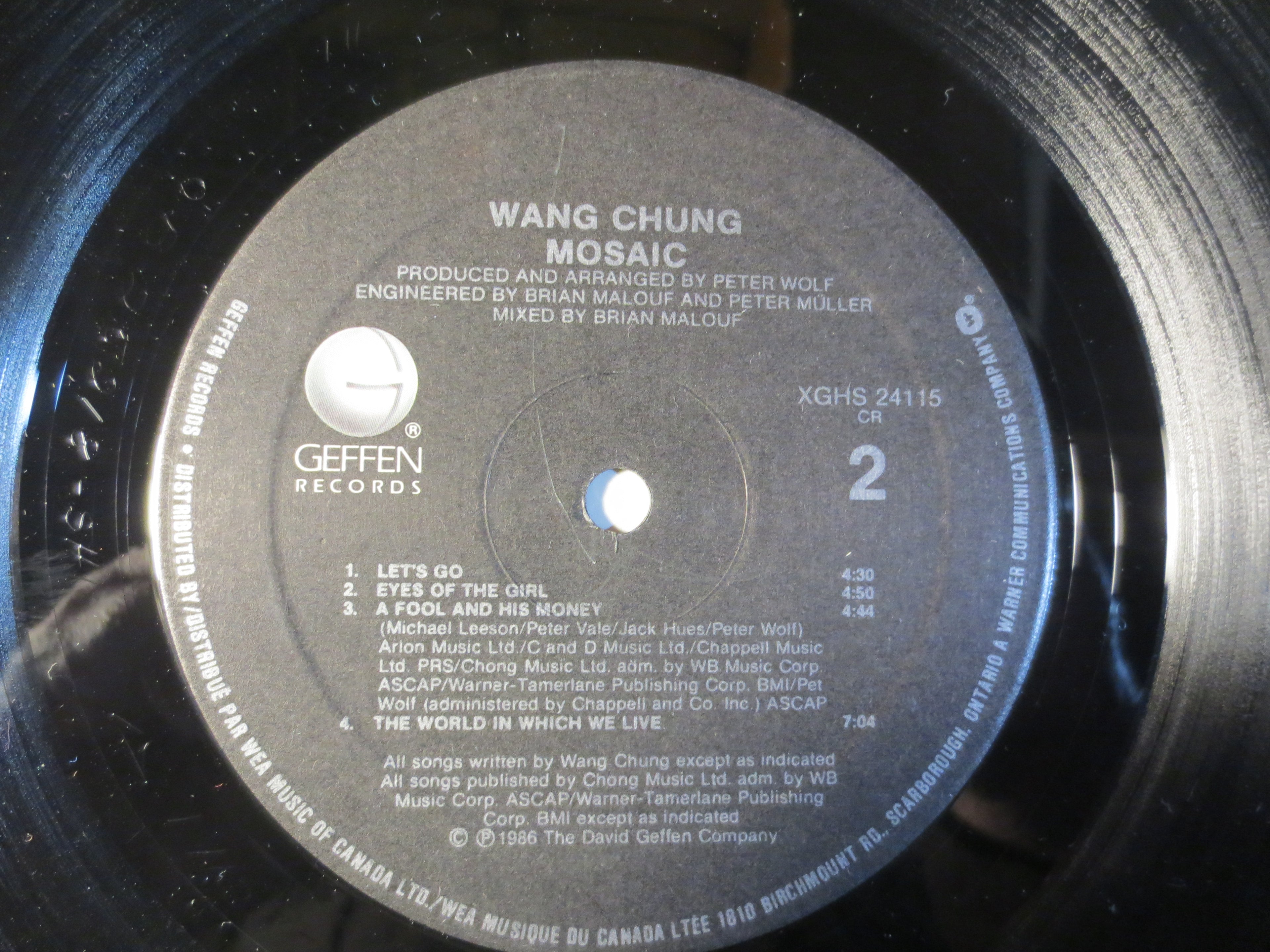 Wang Chung – Mosaic (1986) Vinyl LP