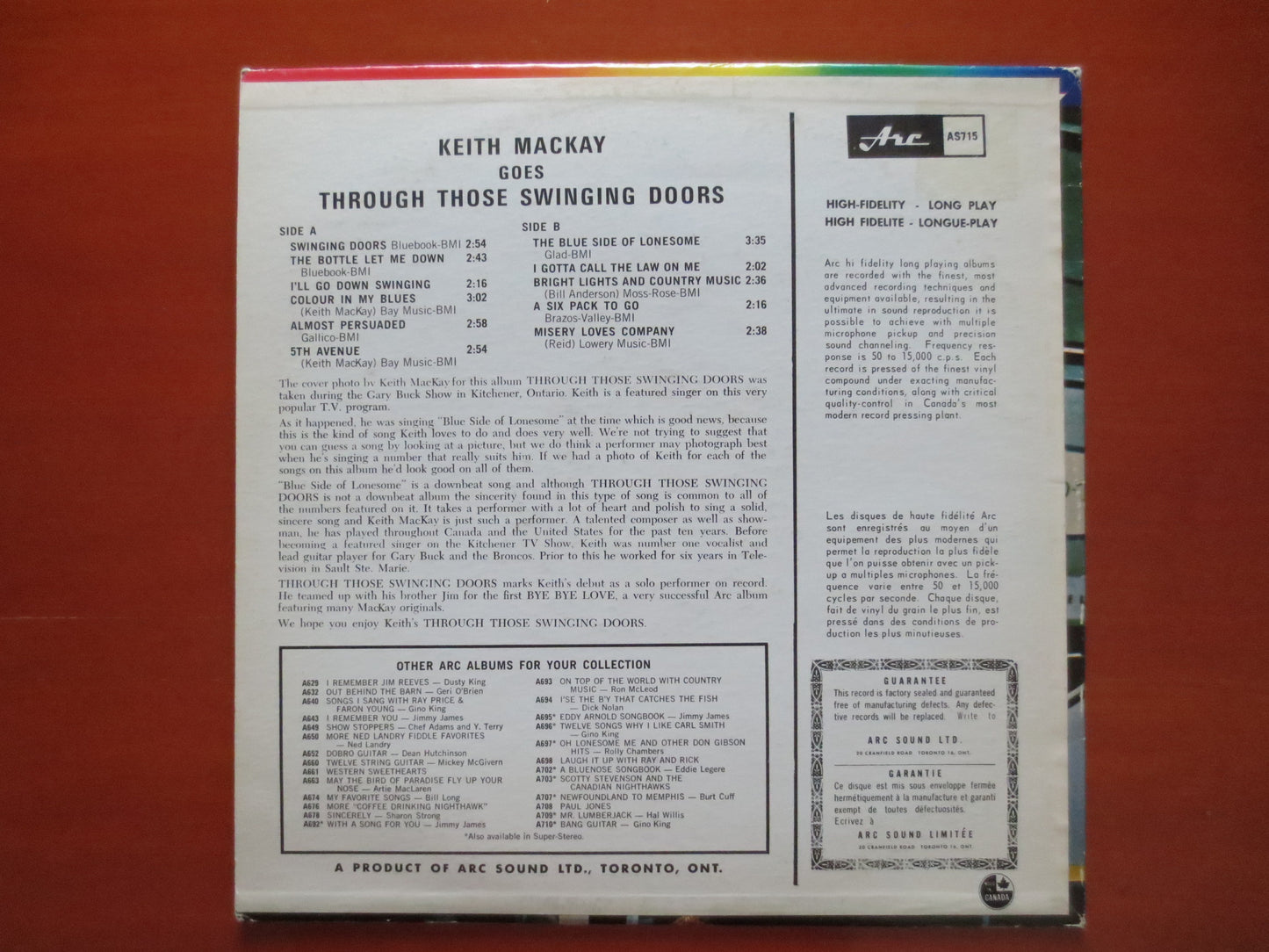 KEITH MACKAY Record, KEITH MacKay Album, Keith MacKay Vinyl, Keith MacKay Lp, Vintage Vinyl, Country Album, 1966 Records
