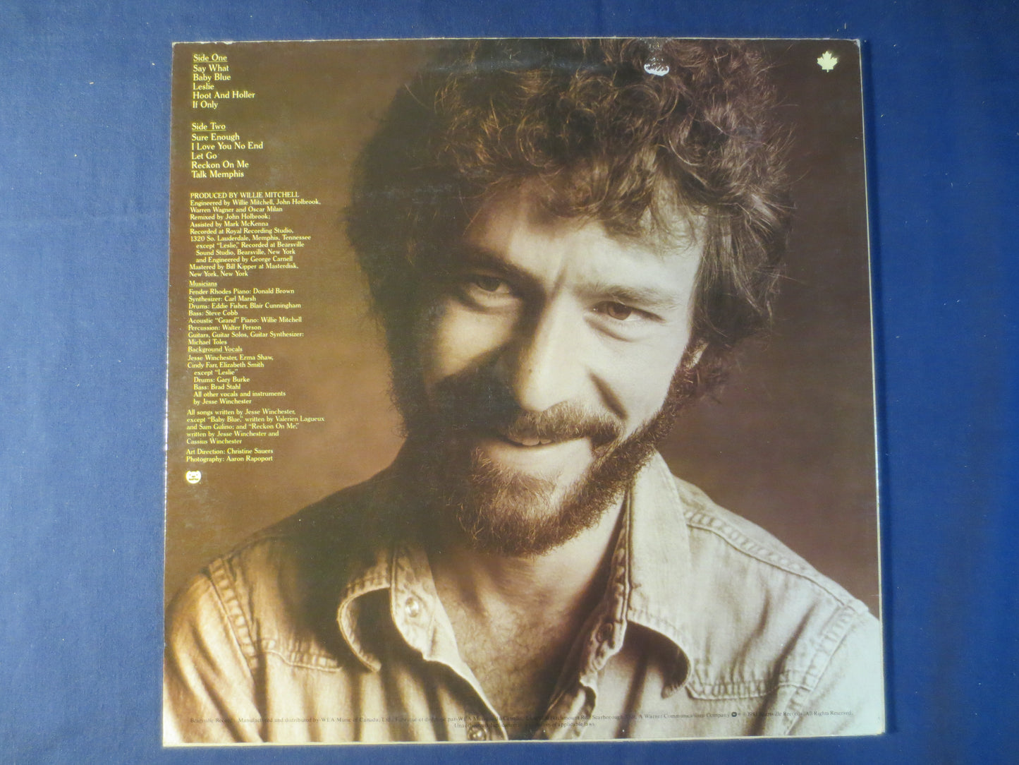 JESSE WINCHESTER, Talk MEMPHIS, Country Record, Vintage Vinyl, Record Vinyl, Record, Vinyl Record, Vinyl Album, 1981 Records