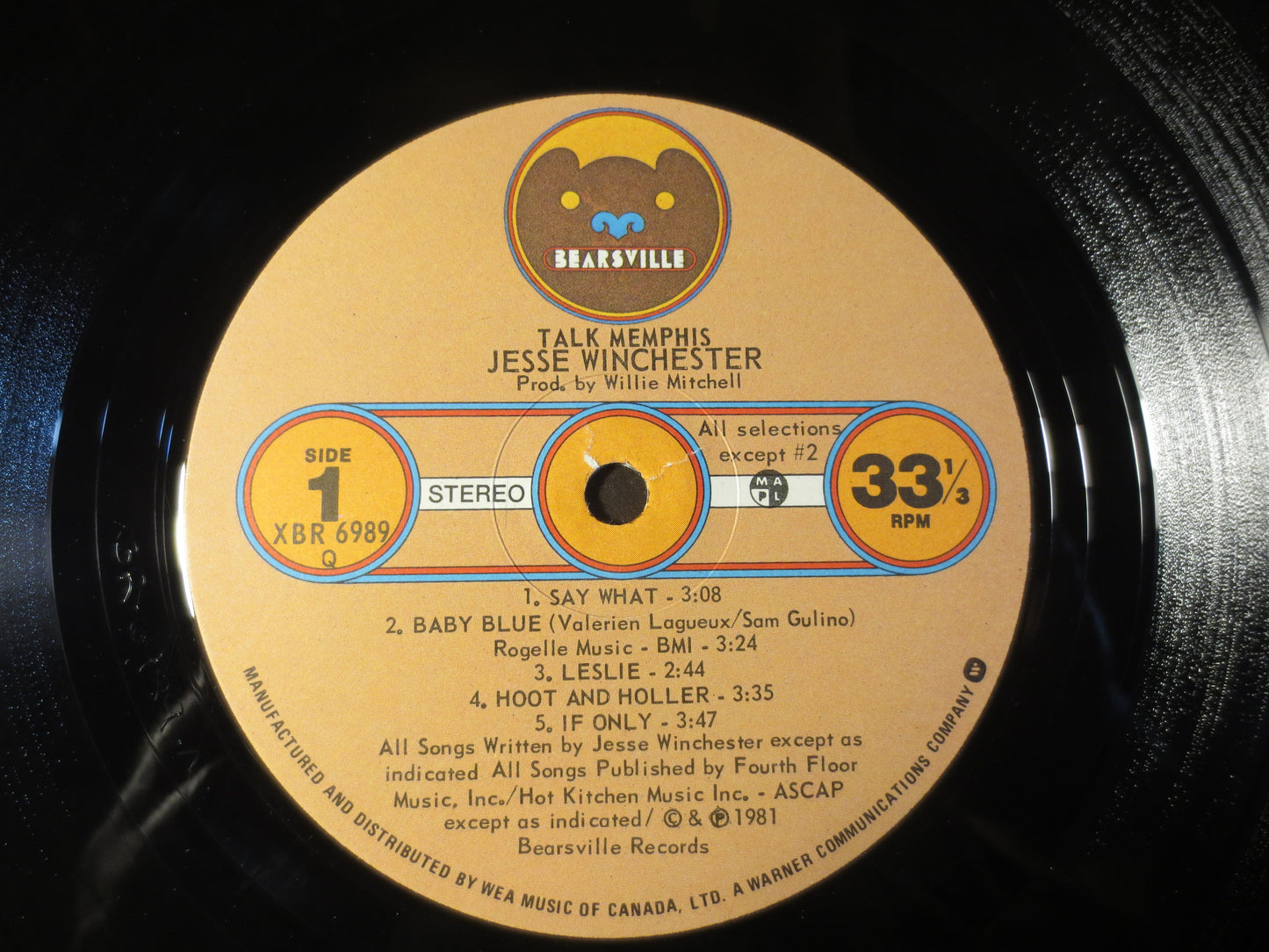 JESSE WINCHESTER, Talk MEMPHIS, Country Record, Vintage Vinyl, Record Vinyl, Record, Vinyl Record, Vinyl Album, 1981 Records