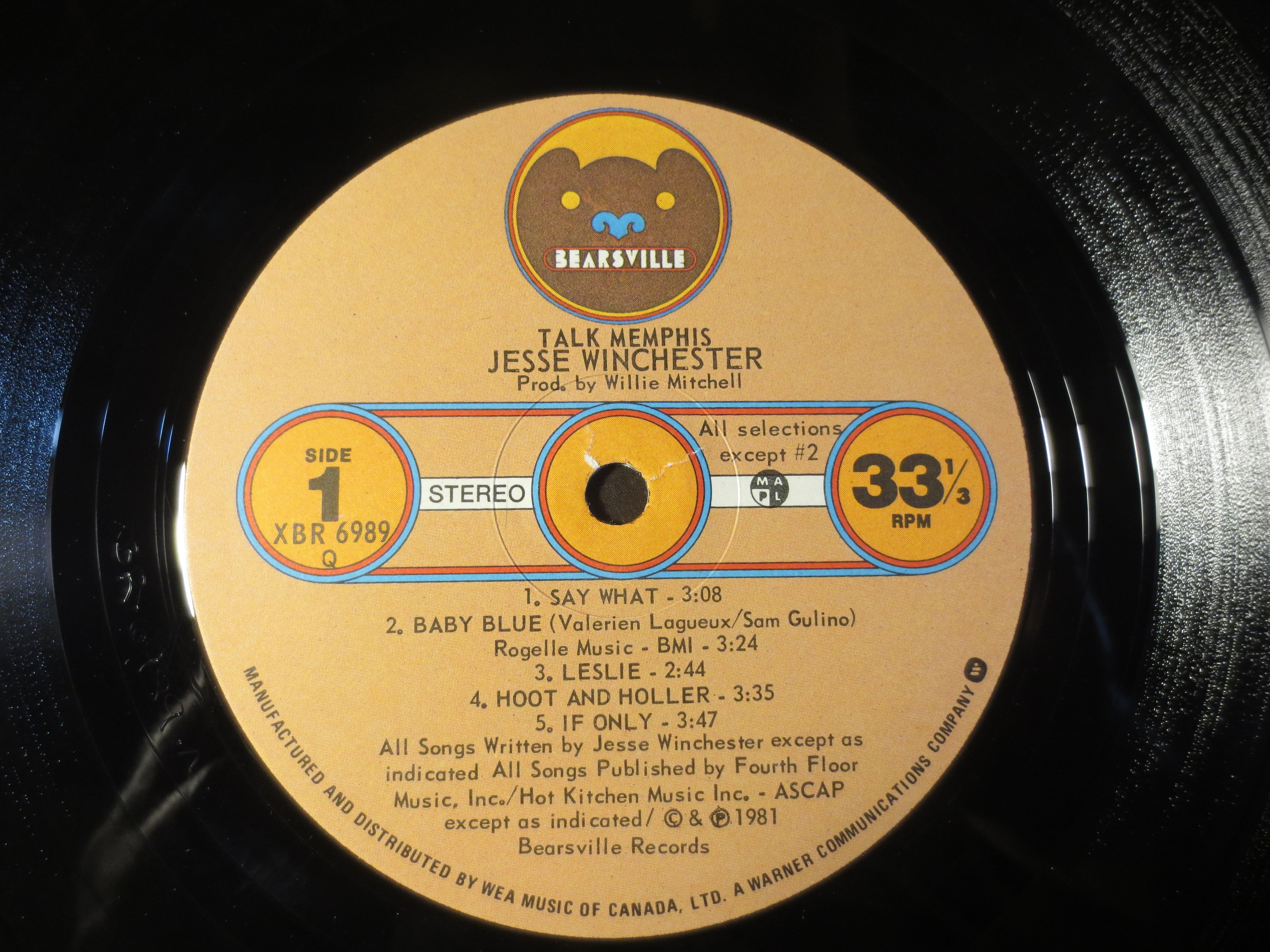 Jesse Winchester – Talk Memphis (1981) [Vinyl LP]
