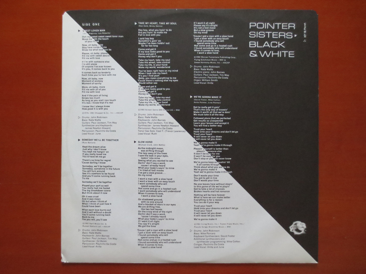 The POINTER SISTERS, Black and White, Pop Record, Vintage Vinyl, Record Vinyl, Record, Vinyl Record, Vinyl, 1981 Records