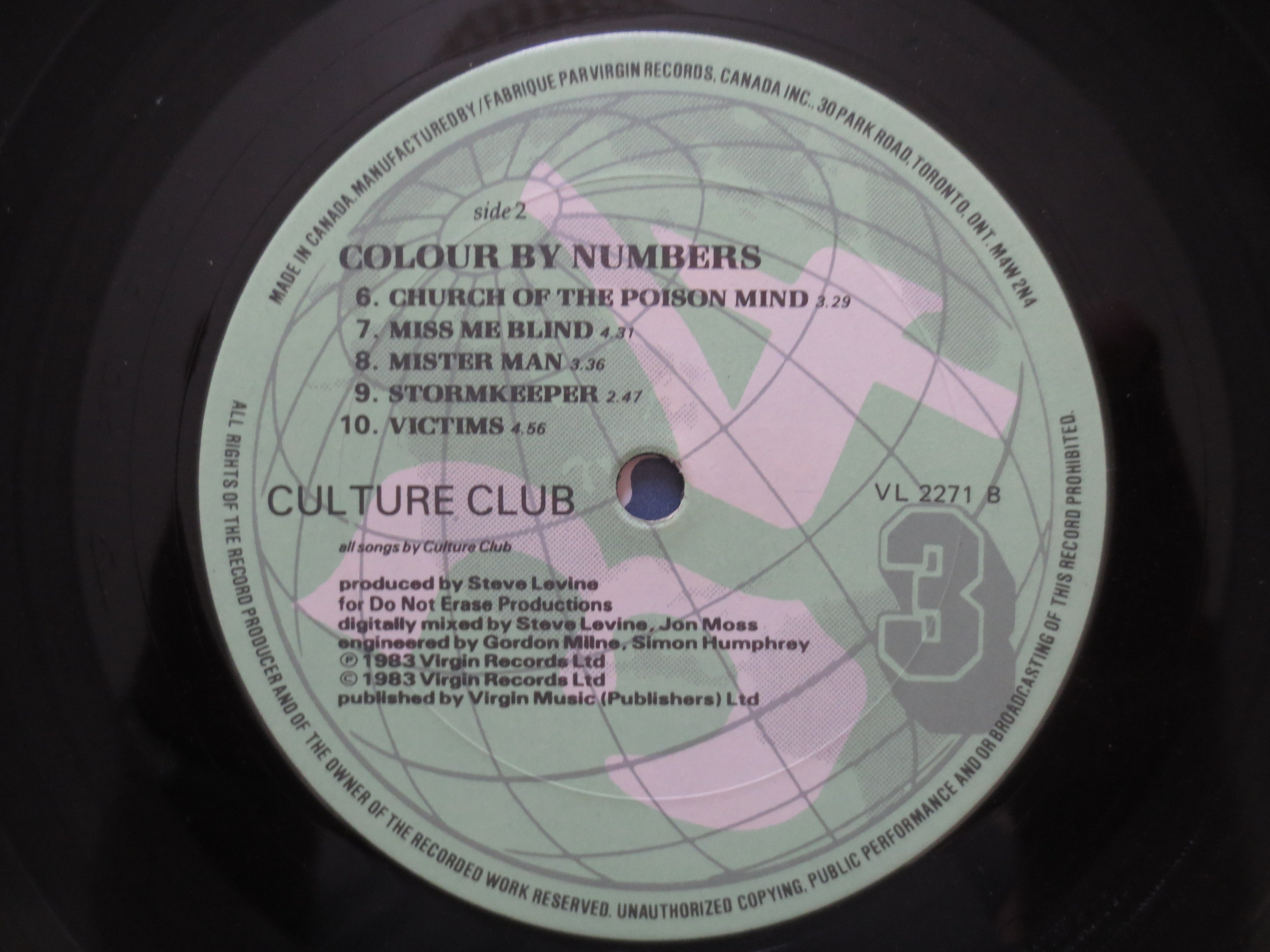 Culture Club – Colour by Numbers (1983) Vinyl LP