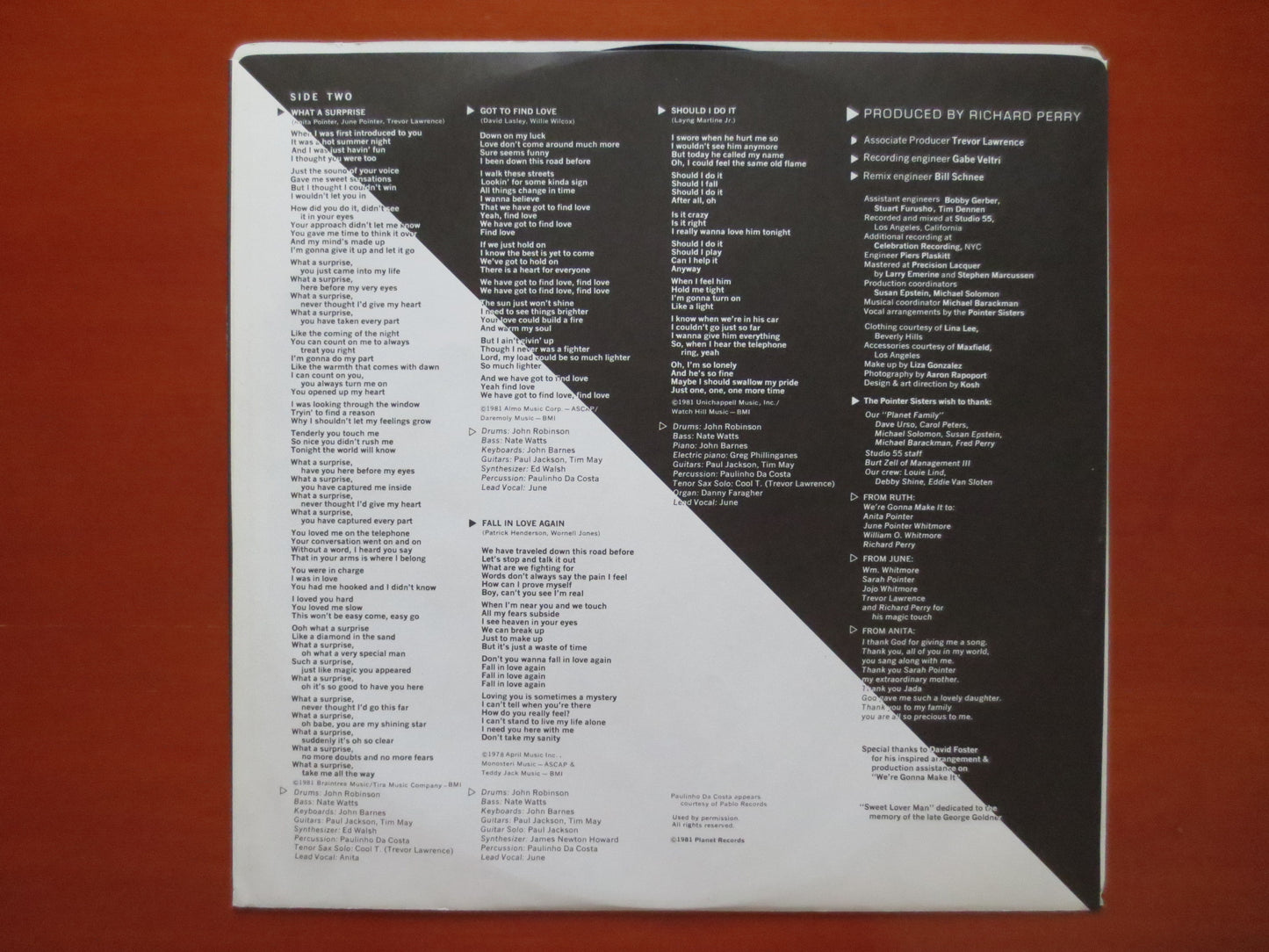 The POINTER SISTERS, Black and White, Pop Record, Vintage Vinyl, Record Vinyl, Record, Vinyl Record, Vinyl, 1981 Records