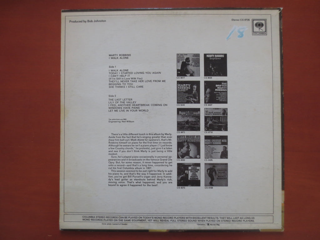Marty Robbins – I Walk Alone (1968) Vinyl LP