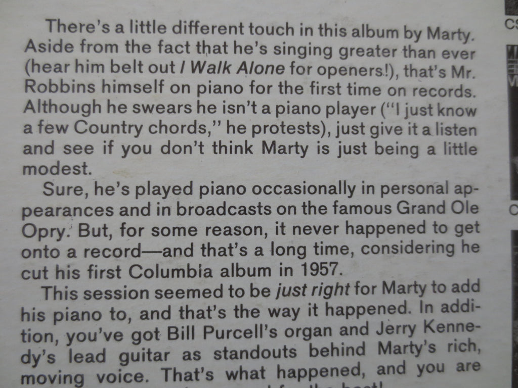 Marty Robbins – I Walk Alone (1968) Vinyl LP