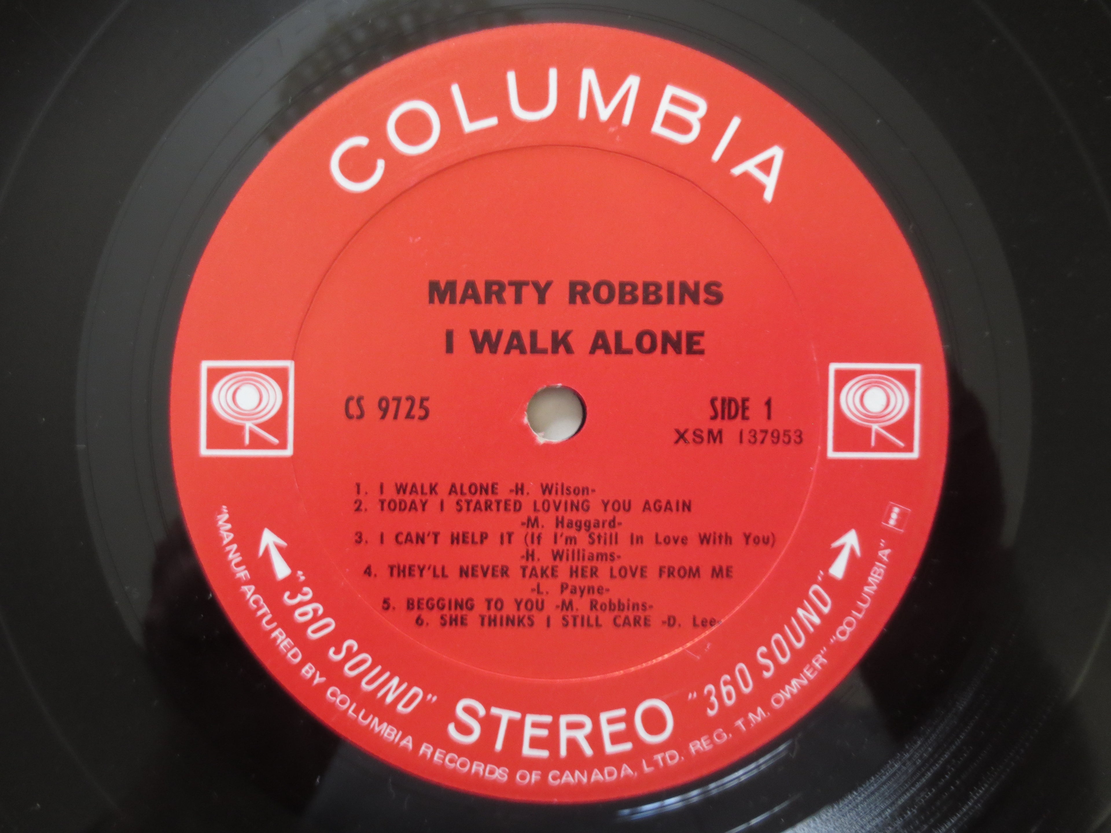 Marty Robbins – I Walk Alone (1968) Vinyl LP