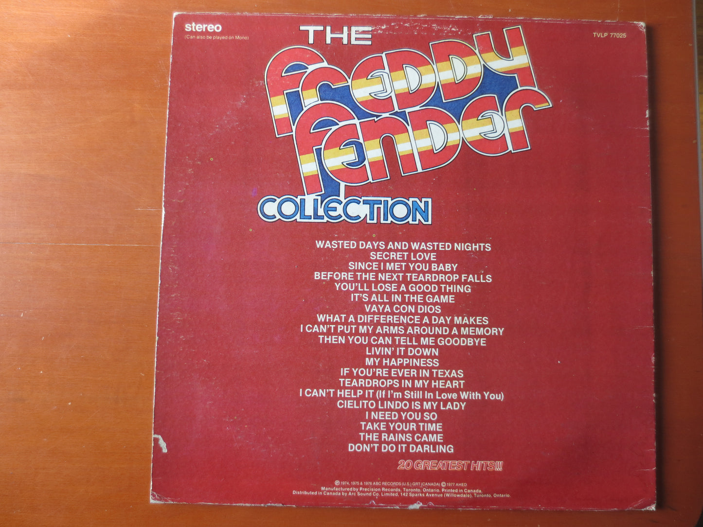 FREDDY FENDER, Country COLLECTION, Country Records, Vintage Vinyl, Record Vinyl, Freddy Fender Albums, Vinyl, 1977 Records