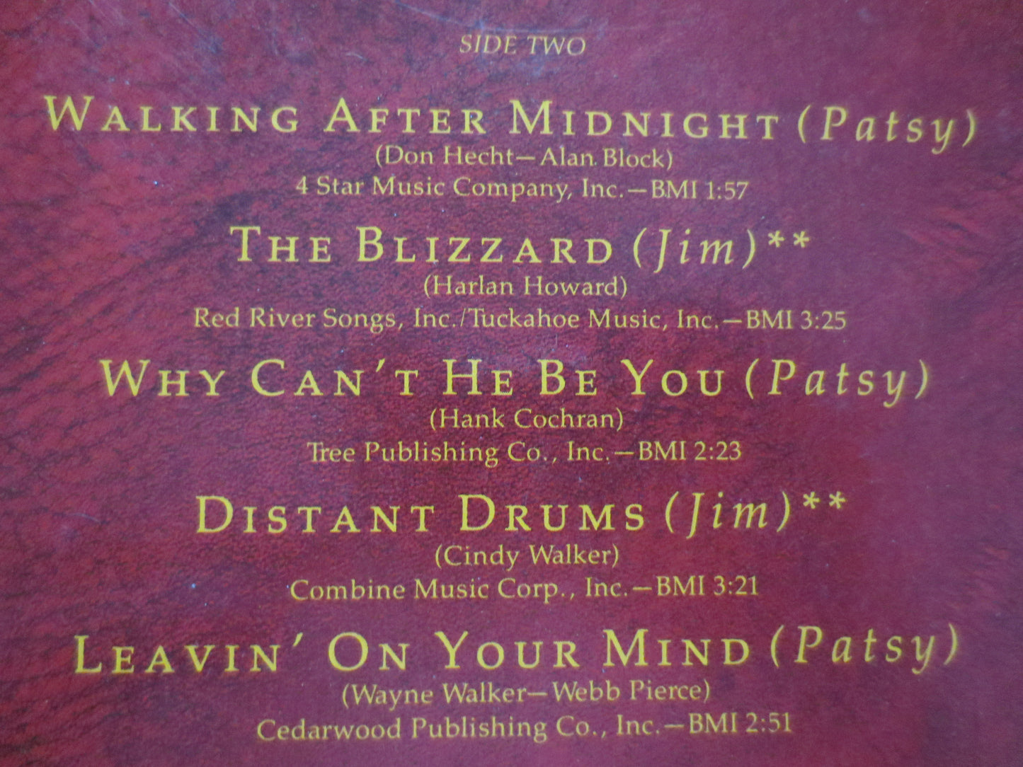 PATSY CLINE, JIM Reeves Record, Patsy Cline Album, Jim Reeves Album, Patsy Cline Vinyl, Vintage Vinyl, 1982 Records