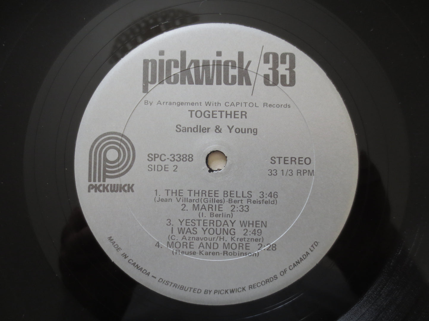 SANDLER and YOUNG, TOGETHER, Pop Album, Vintage Vinyl, Pop Vinyl, Records, Pop Records, Vinyl Record, Vinyl, 1974 Records