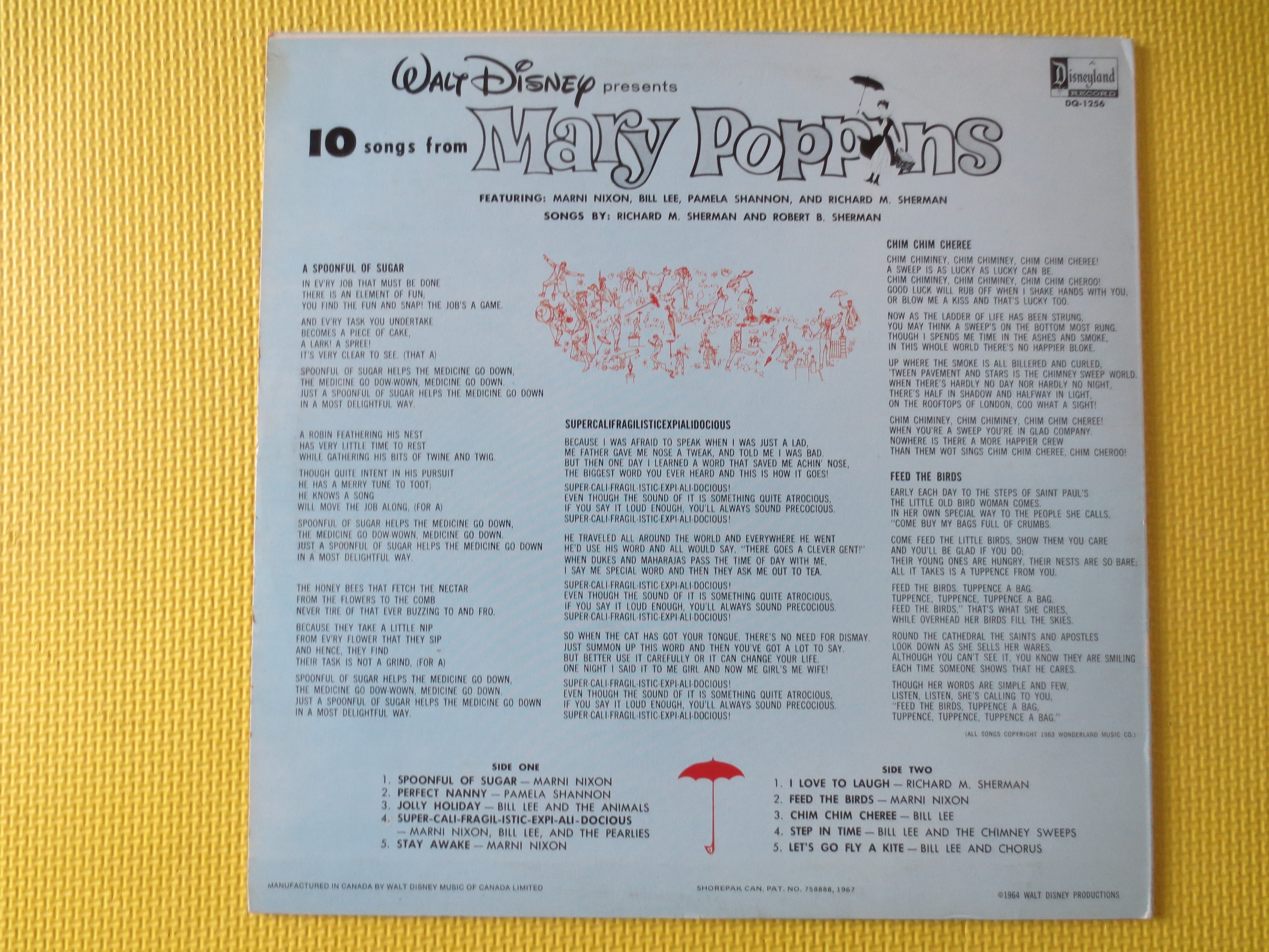 Mary Poppins – Disneyland Records (1964) Vinyl LP