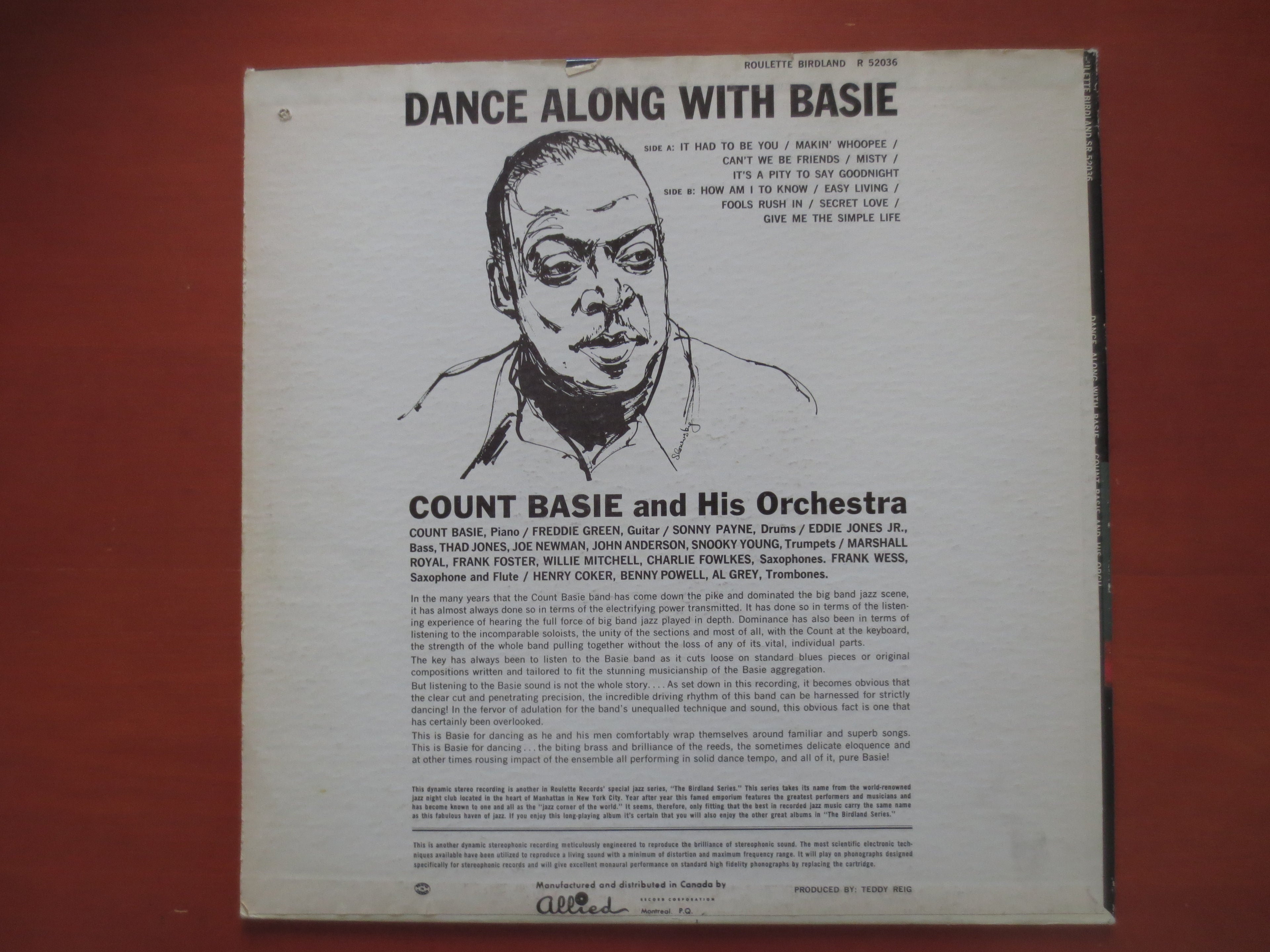 Count Basie – Dance Along With Basie (1960) Vinyl LP