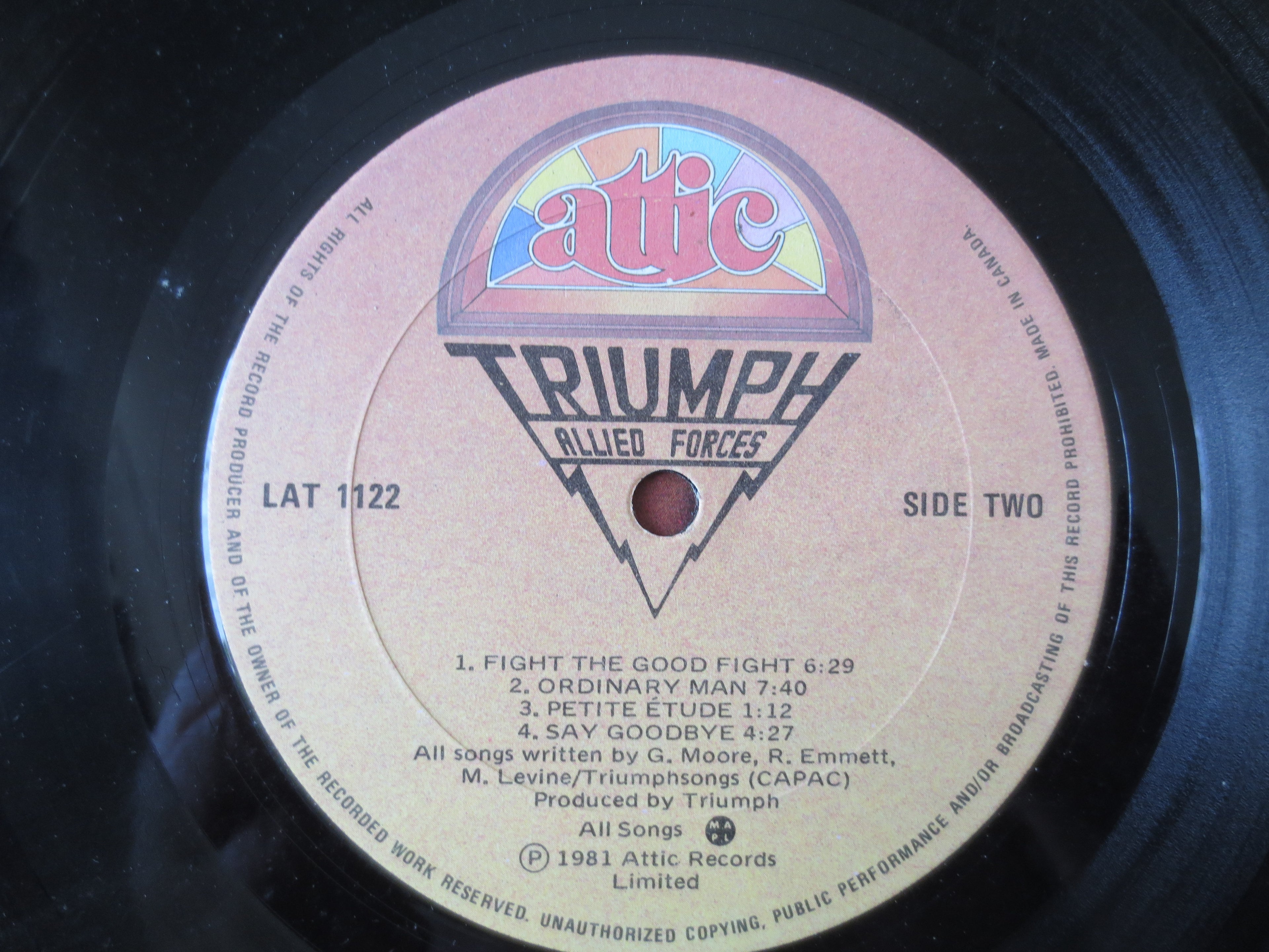 Triumph – Allied Forces (1981) Vinyl LP