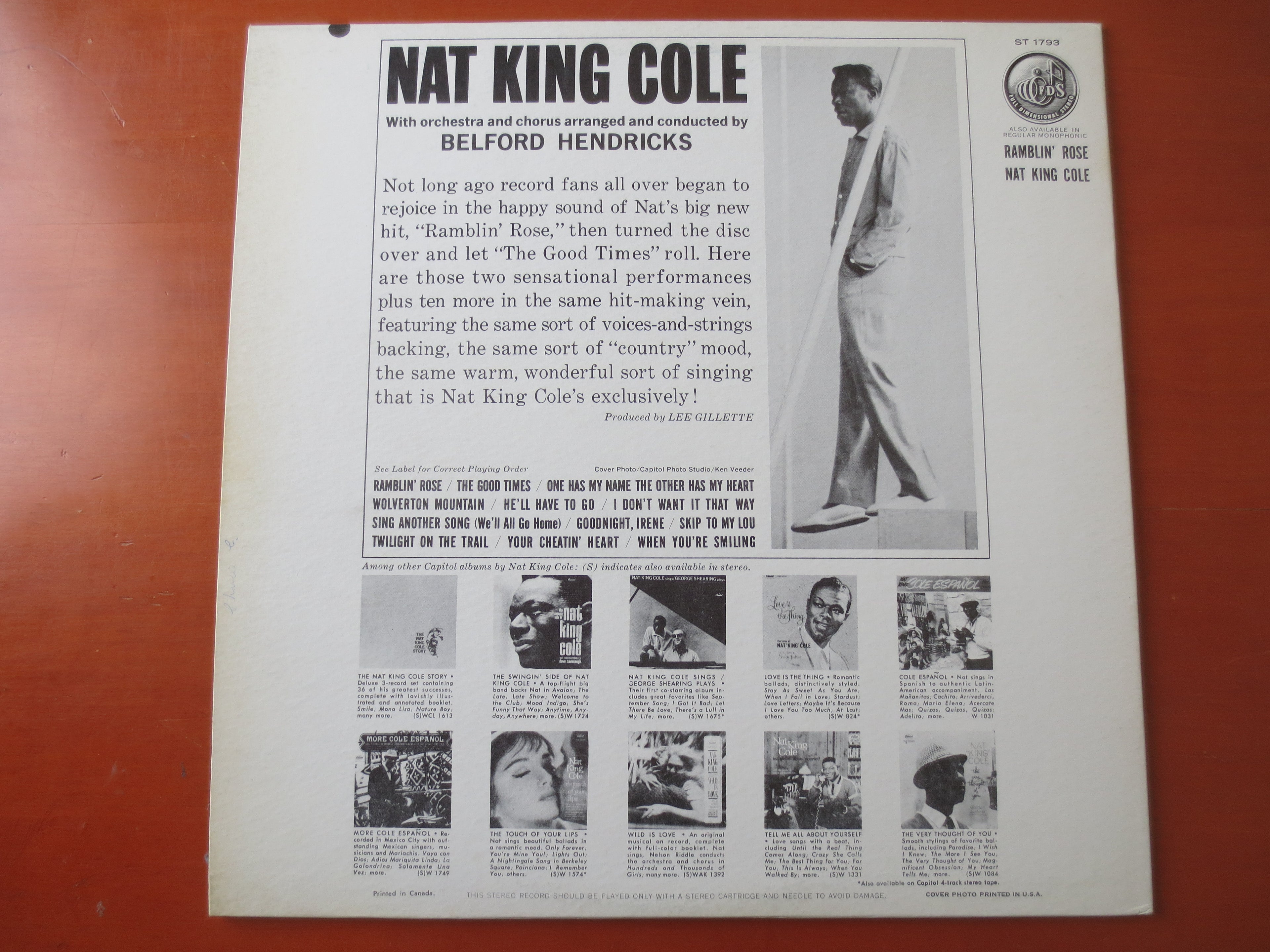 Nat King Cole – Ramblin' Rose (1962) Vinyl LP