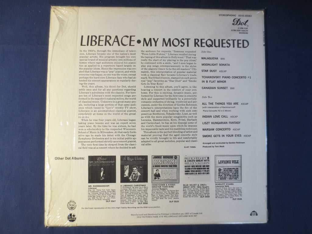 Liberace – My Most Requested (1964) Vinyl LP