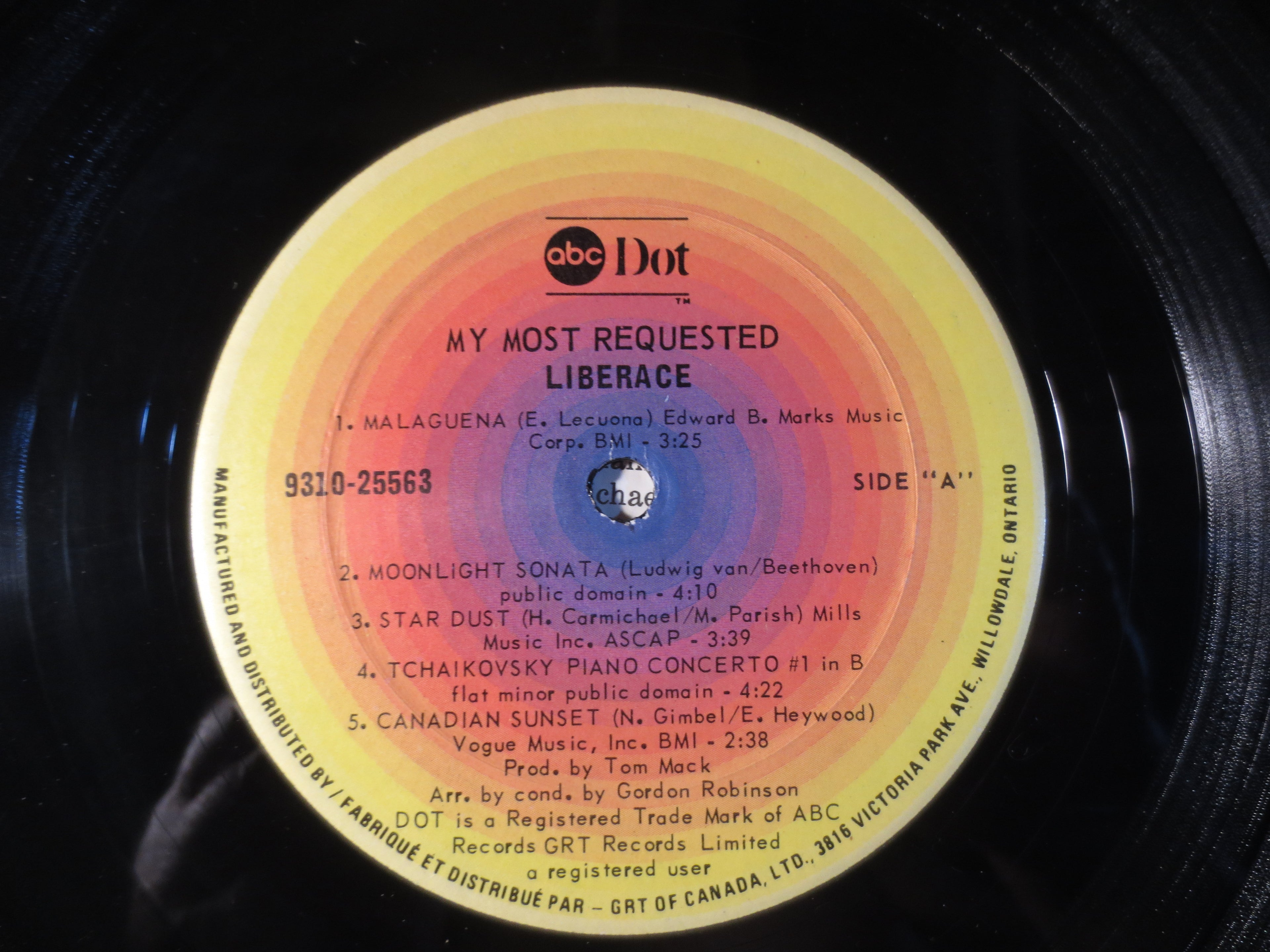 Liberace – My Most Requested (1964) Vinyl LP