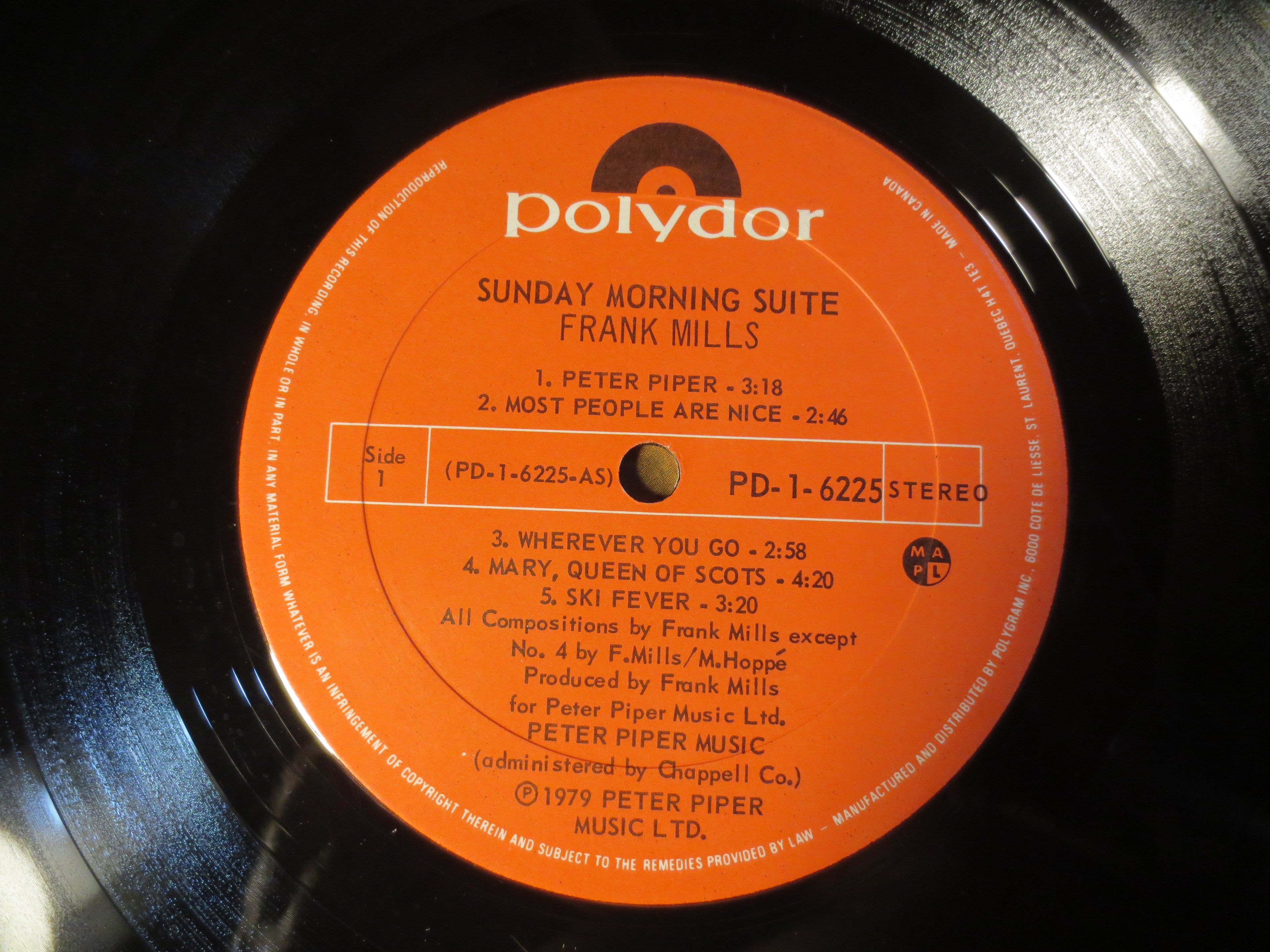 Frank Mills – Sunday Morning Suite (1979) Vinyl LP