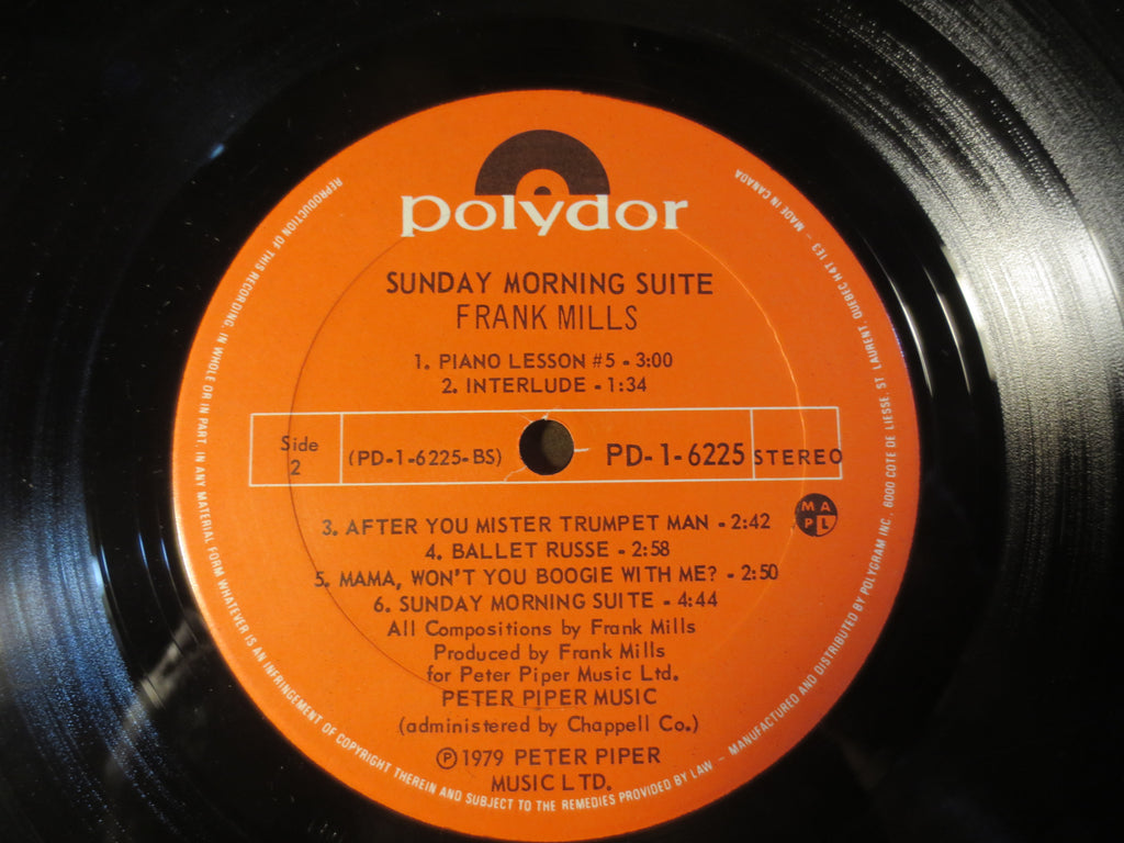 Frank Mills – Sunday Morning Suite (1979) Vinyl LP