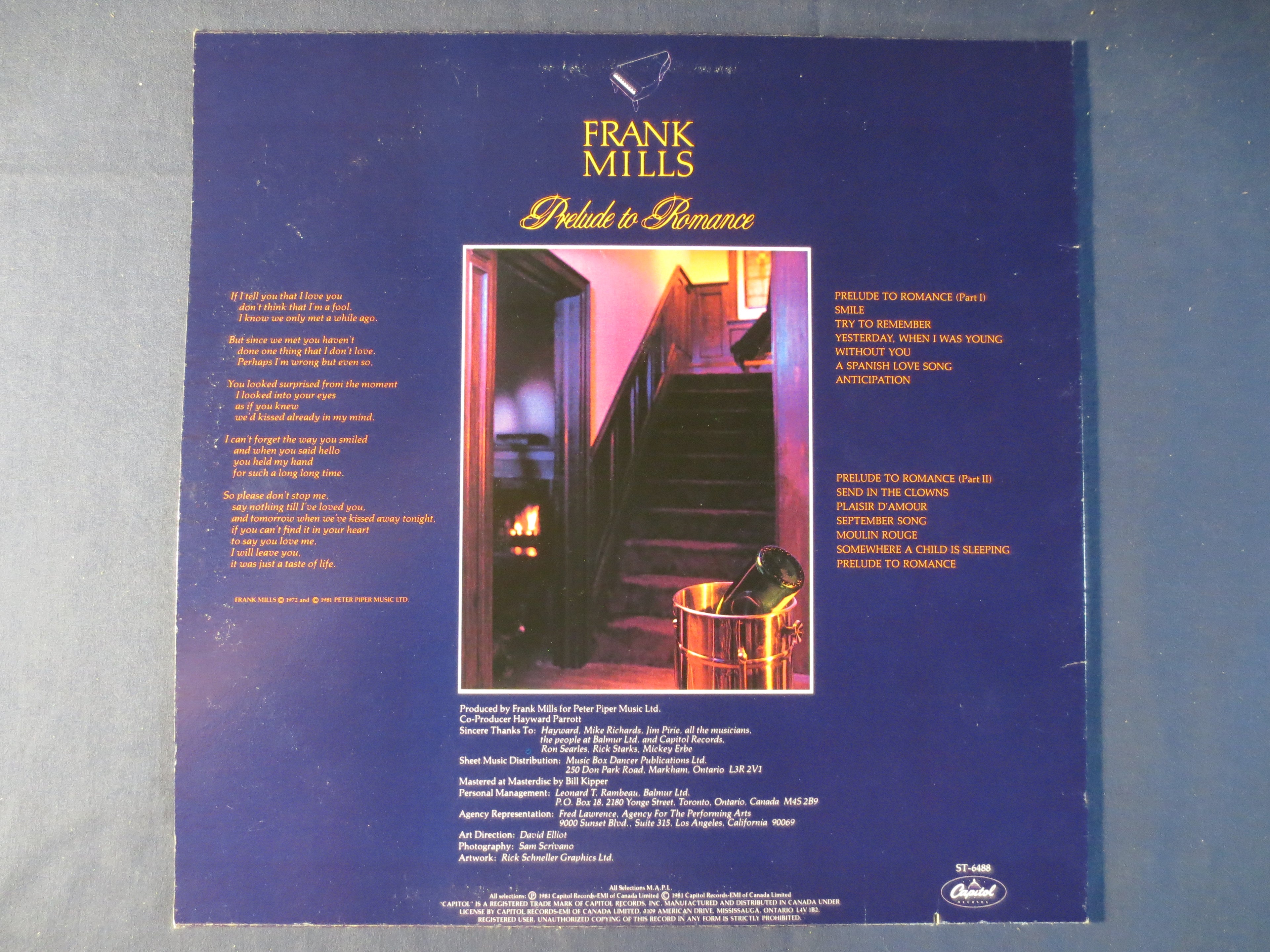 Frank Mills – Prelude to Romance (1981) Vinyl LP