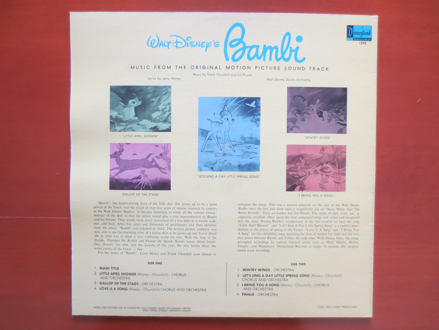 BAMBI, DISNEYLAND Records, DISNEY Records, Children's Records, Kids Record, Vinyl Record, Record Vinyl, Vinyl, 1963 Records