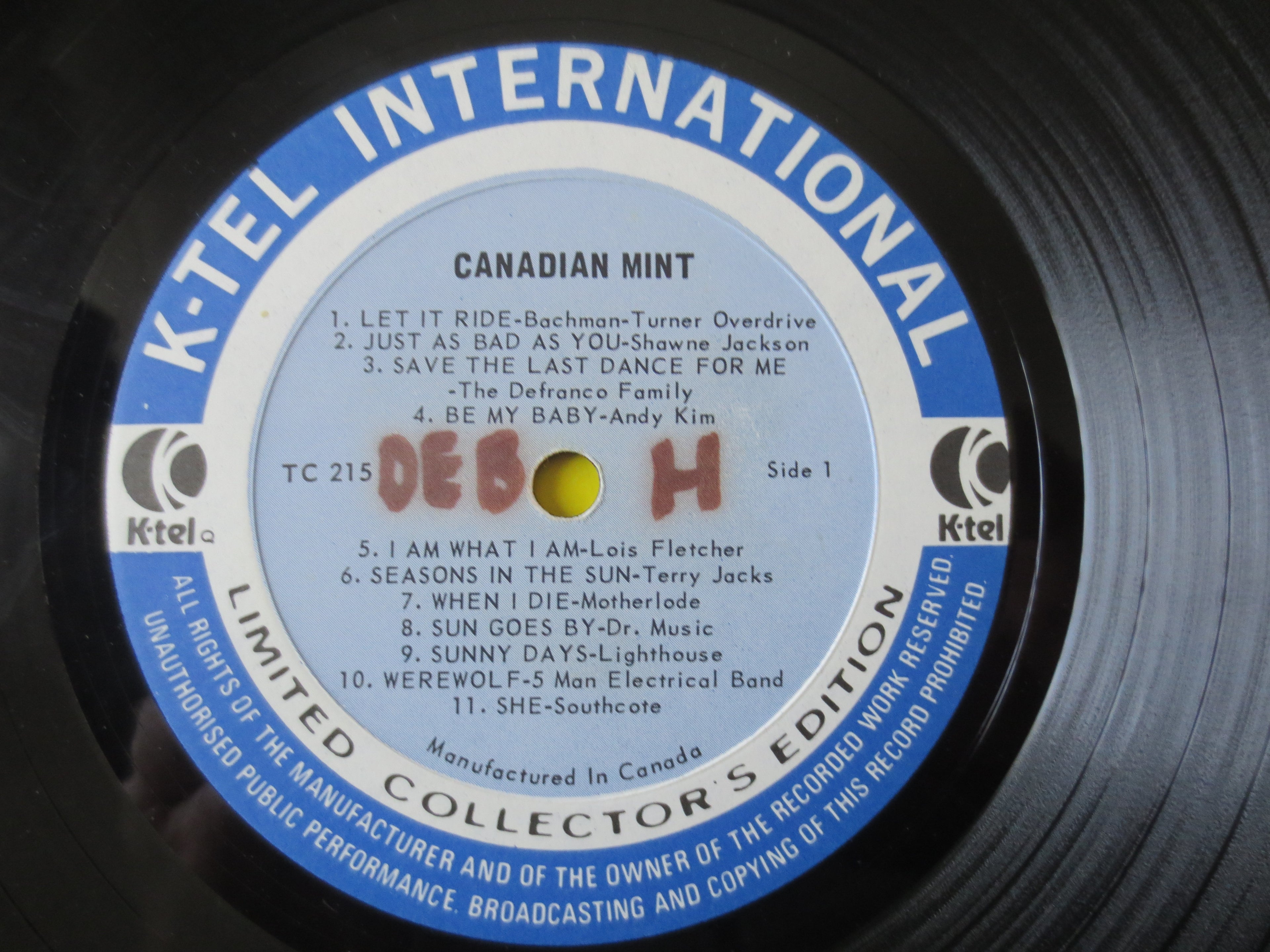 K-Tel Records – Canadian Mint (1973) Vinyl LP