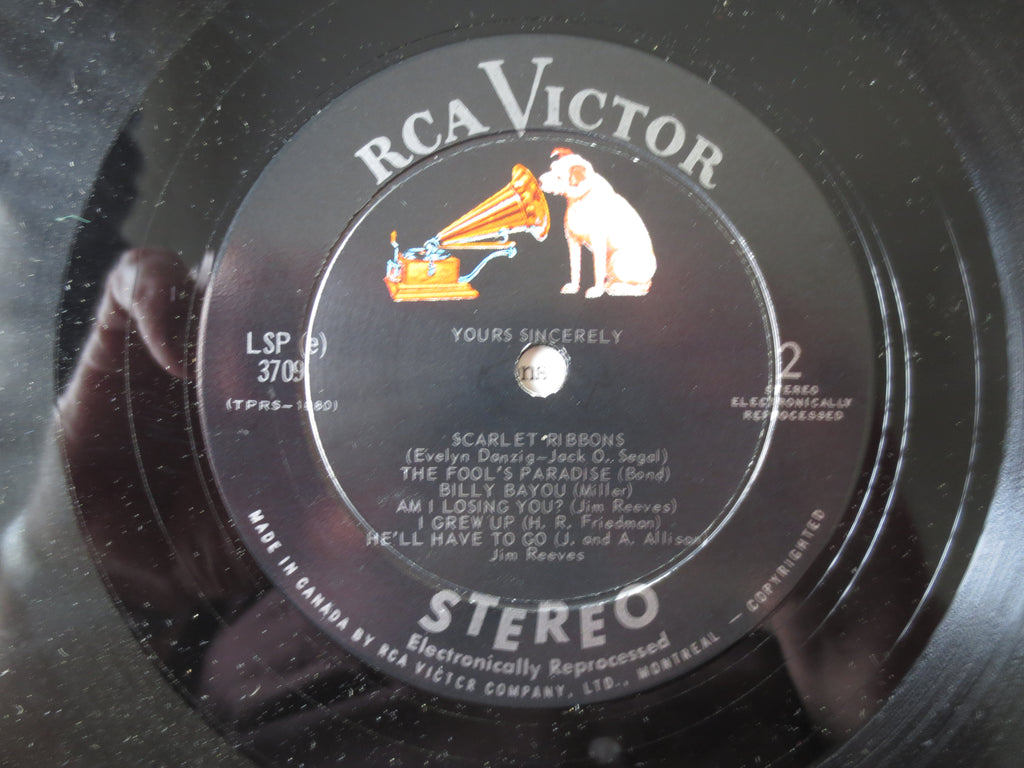 Jim Reeves – Yours Sincerely (1966) Vinyl LP