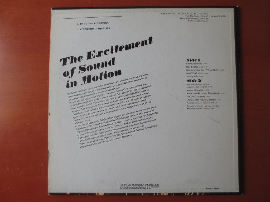 Leo Addeo and His Orchestra – A Sound Spectacular (1968) Vinyl LP