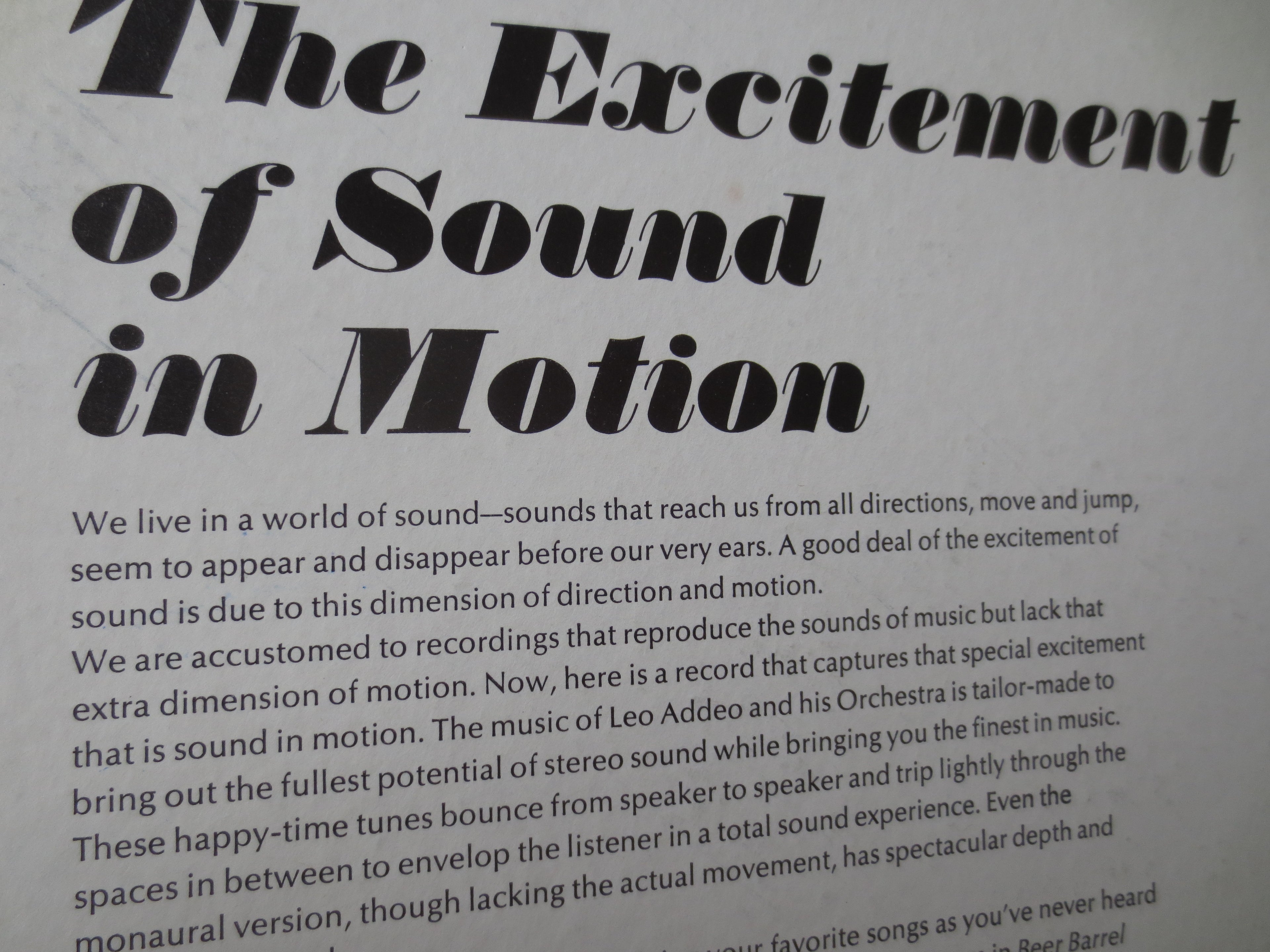 Leo Addeo and His Orchestra – A Sound Spectacular (1968) Vinyl LP