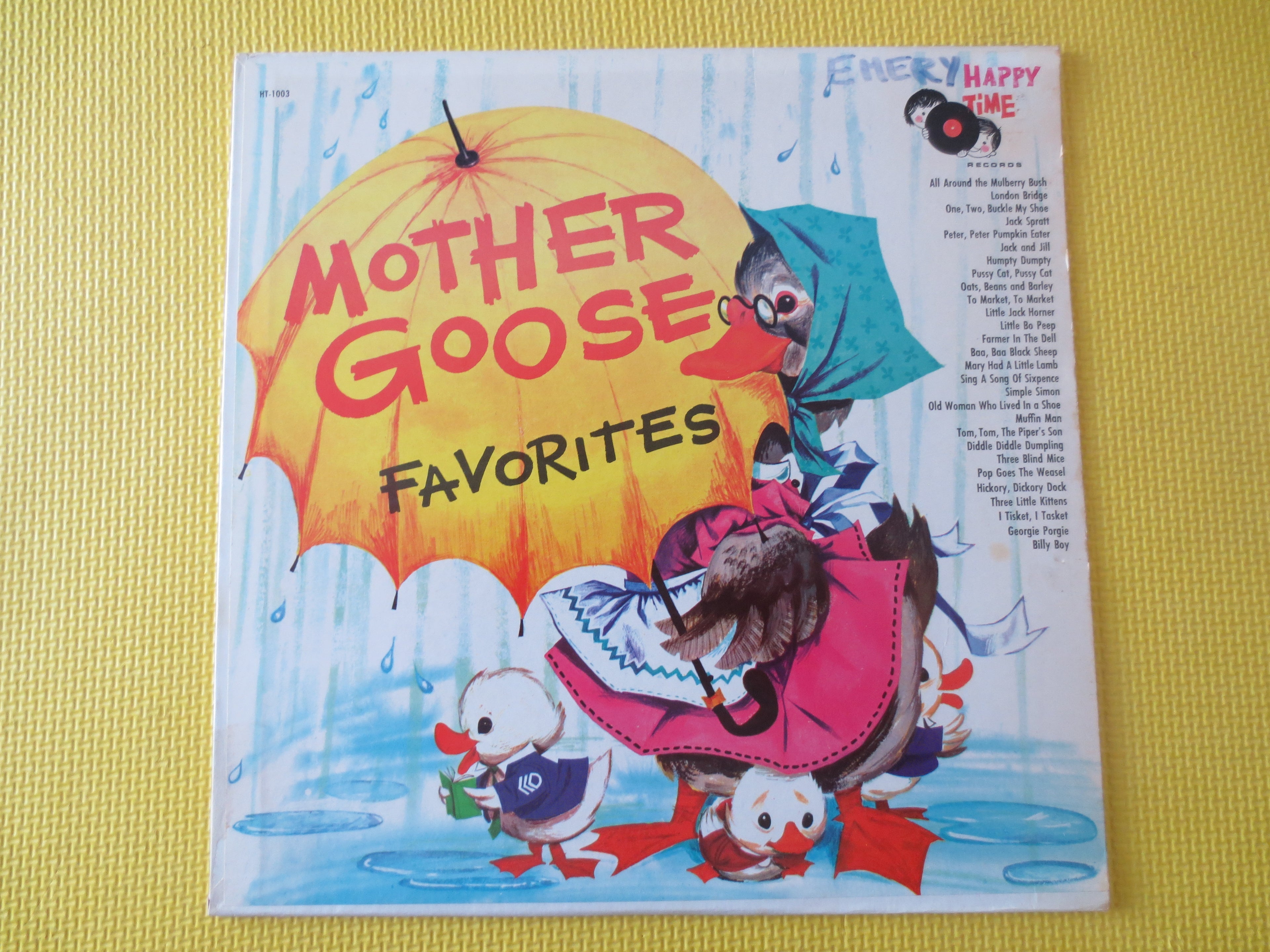 Mother Goose Favorites (Happy Time Records, 1962) Vinyl LP