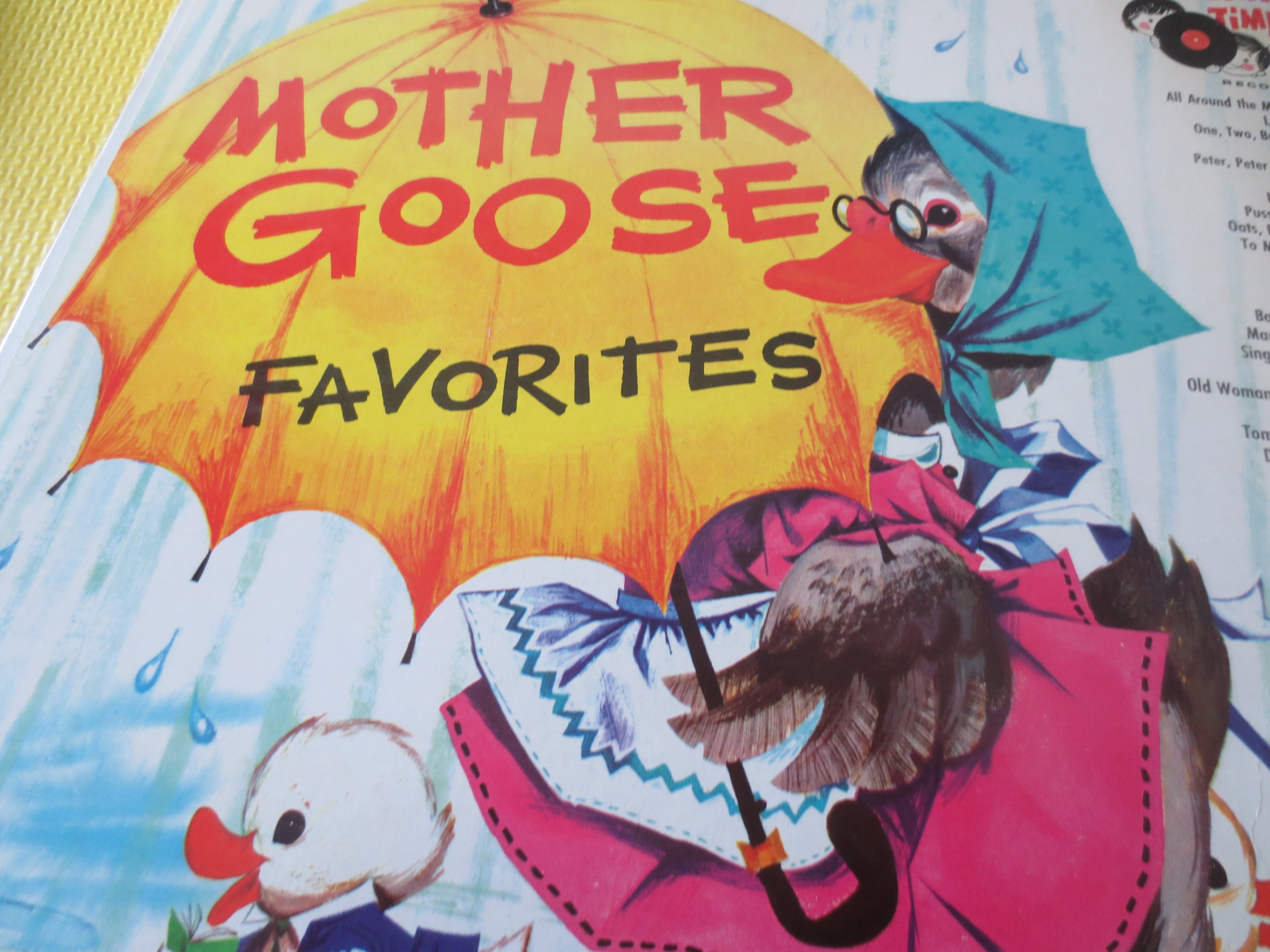 Mother Goose Favorites (Happy Time Records, 1962) Vinyl LP