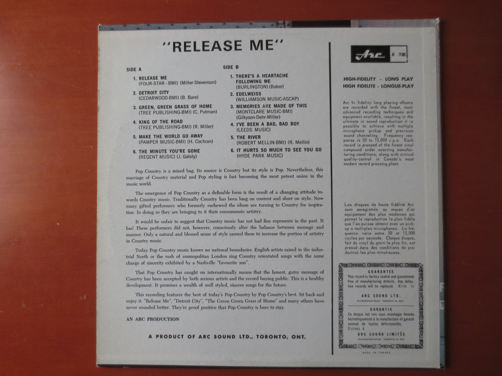 Release Me – Country Compilation (1967) Vinyl LP
