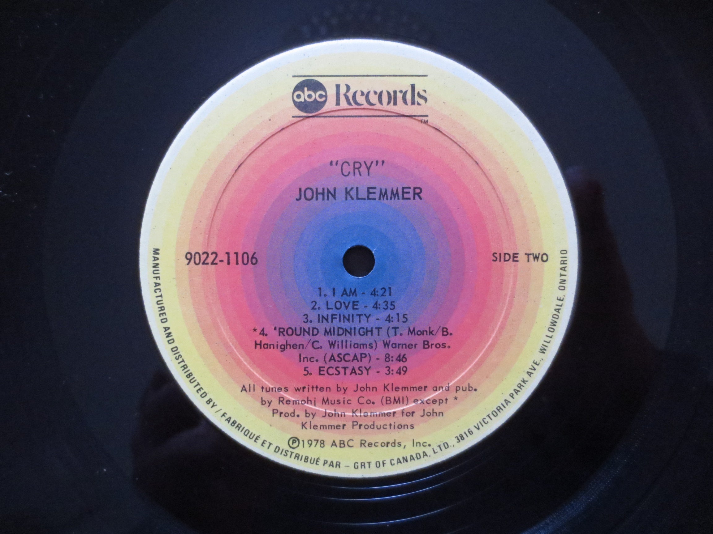 John Klemmer – Cry (1978) Vinyl LP