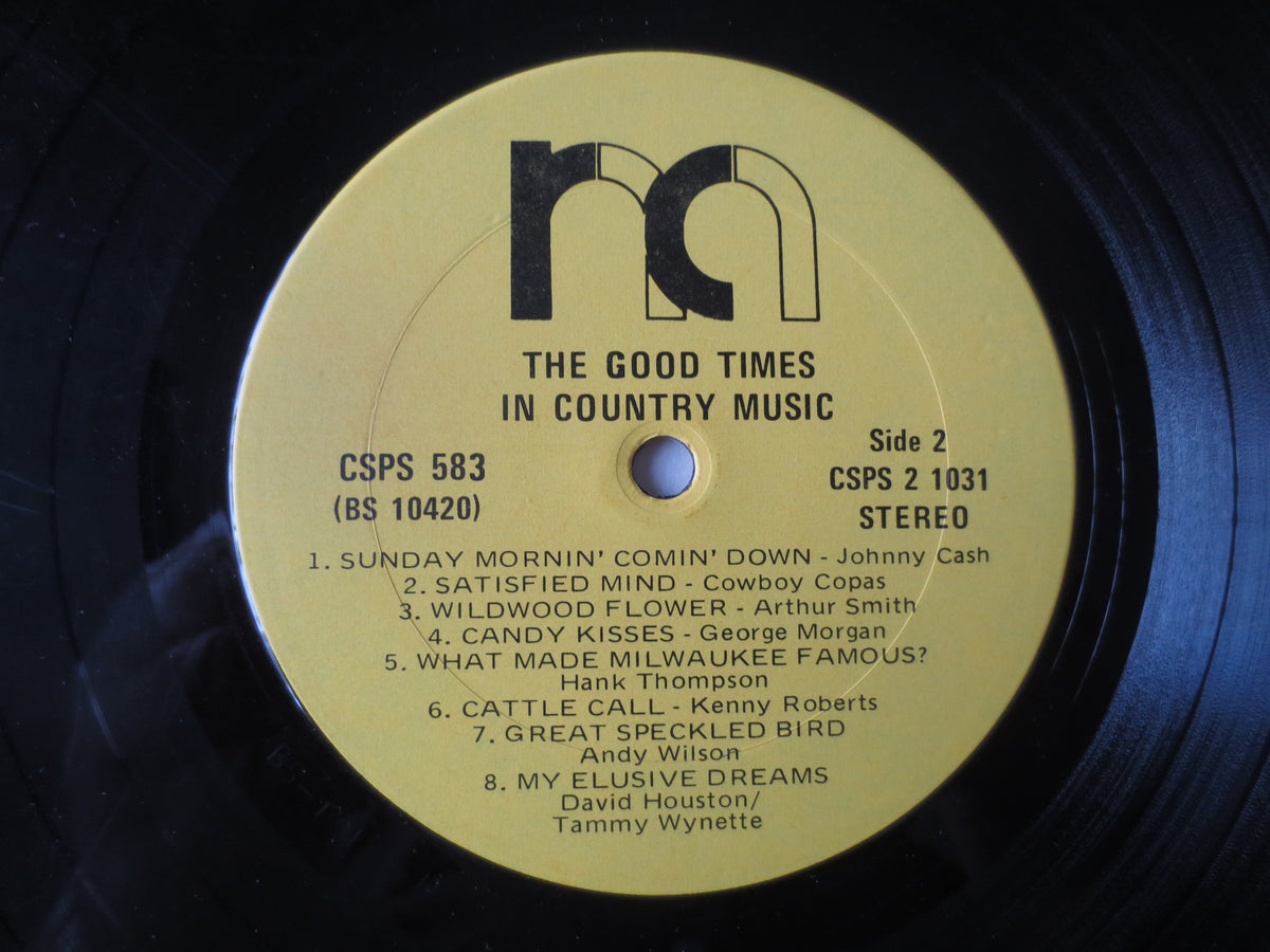 The Good Times in Country Music (1974) Double Vinyl LP