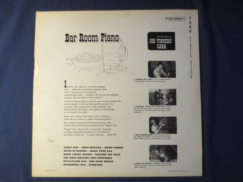 Joe "Fingers" Carr – Bar Room Piano (1951) Vinyl LP