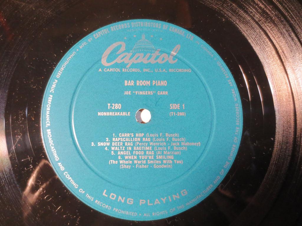 Joe "Fingers" Carr – Bar Room Piano (1951) Vinyl LP