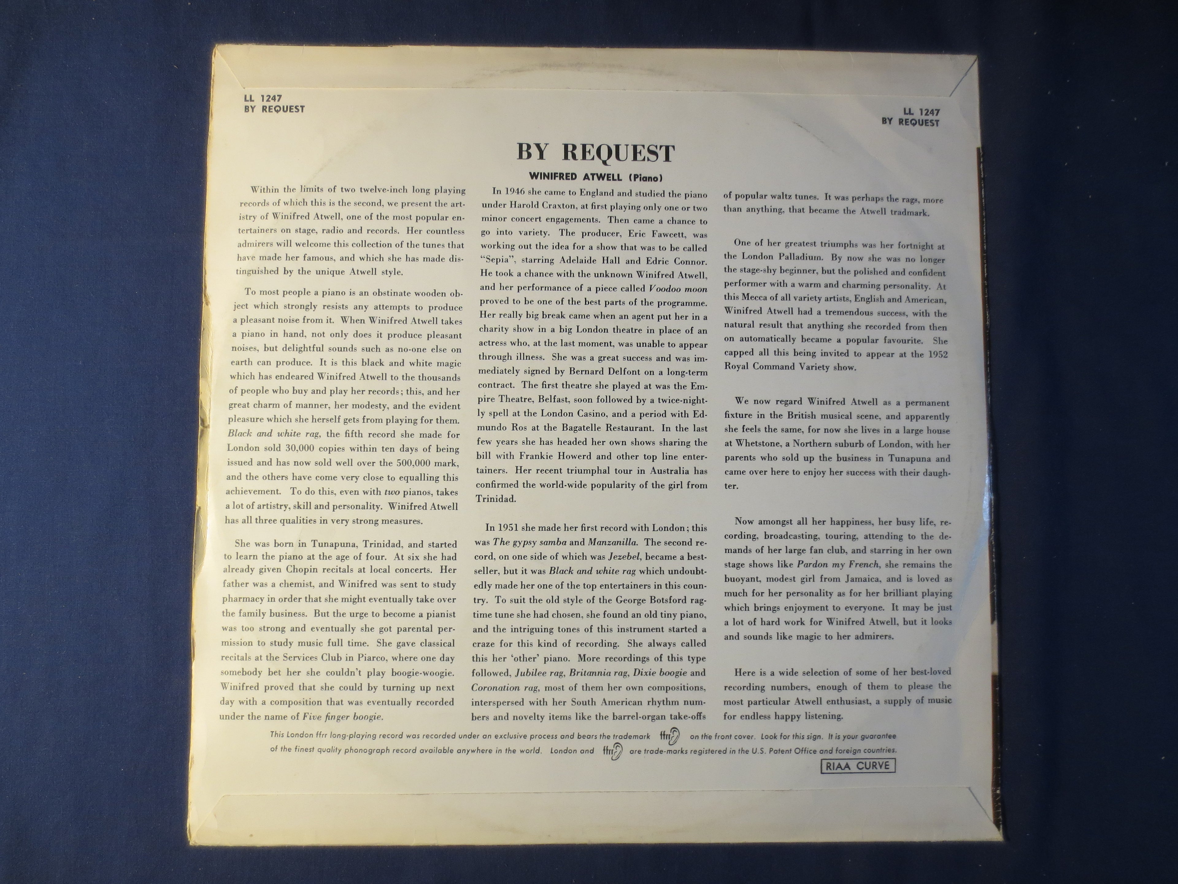Winifred Atwell – By Request (1956) Vinyl LP