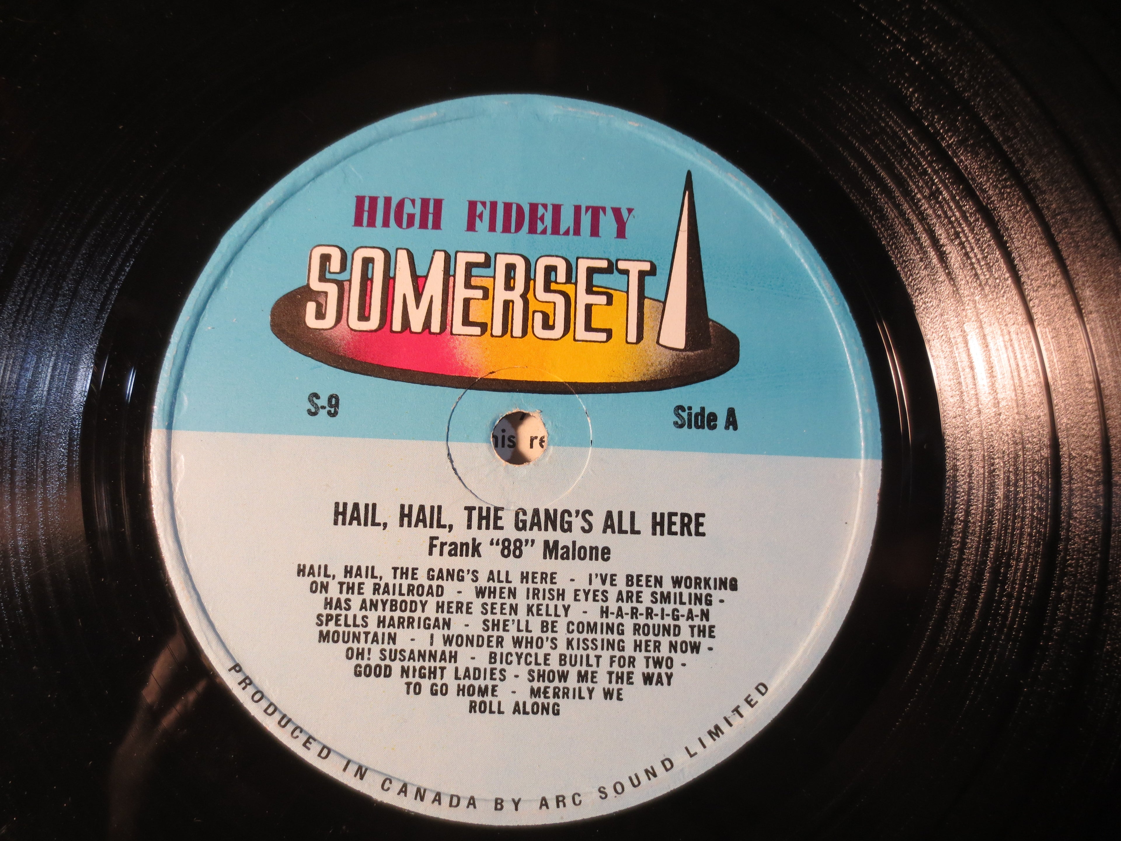 Frank Malone – Hail! Hail! The Gang's All Here (1958) Vinyl LP