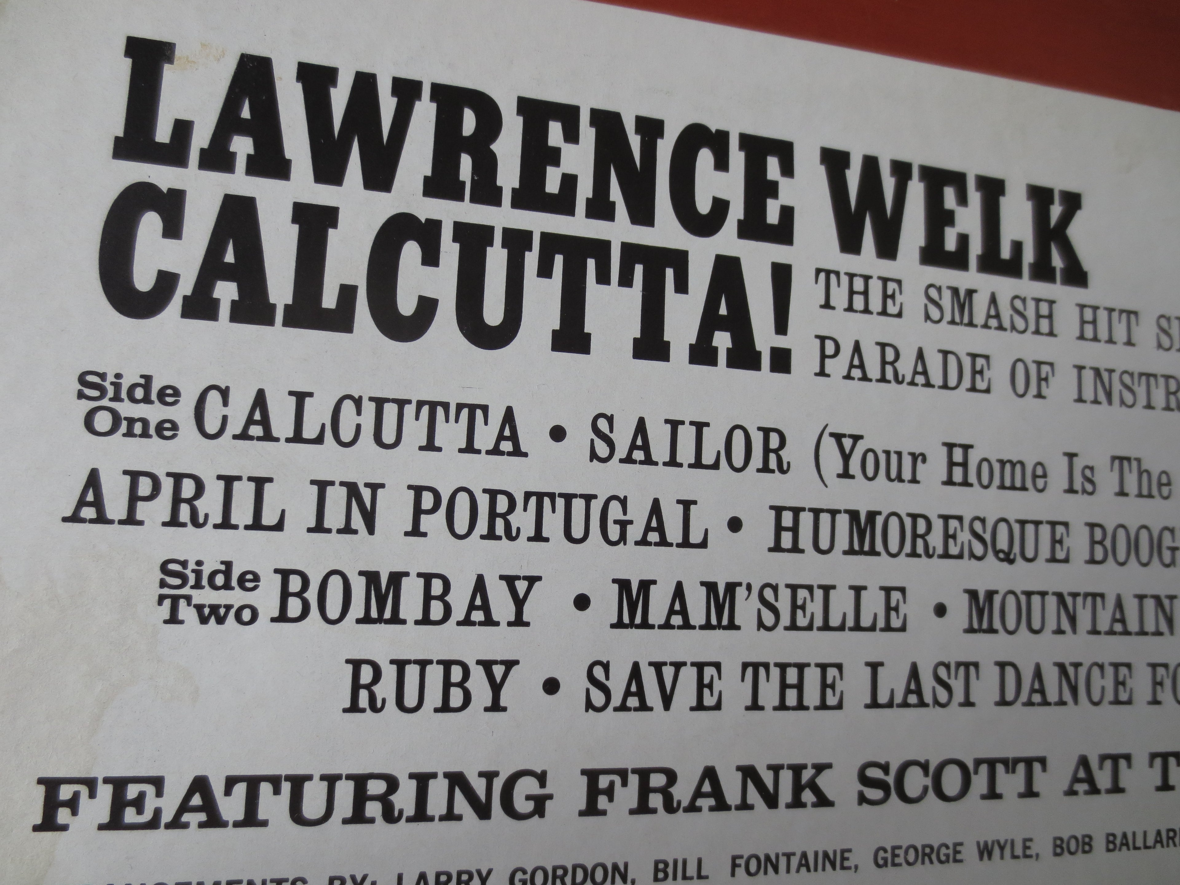 Lawrence Welk – Calcutta (1961) Vinyl LP