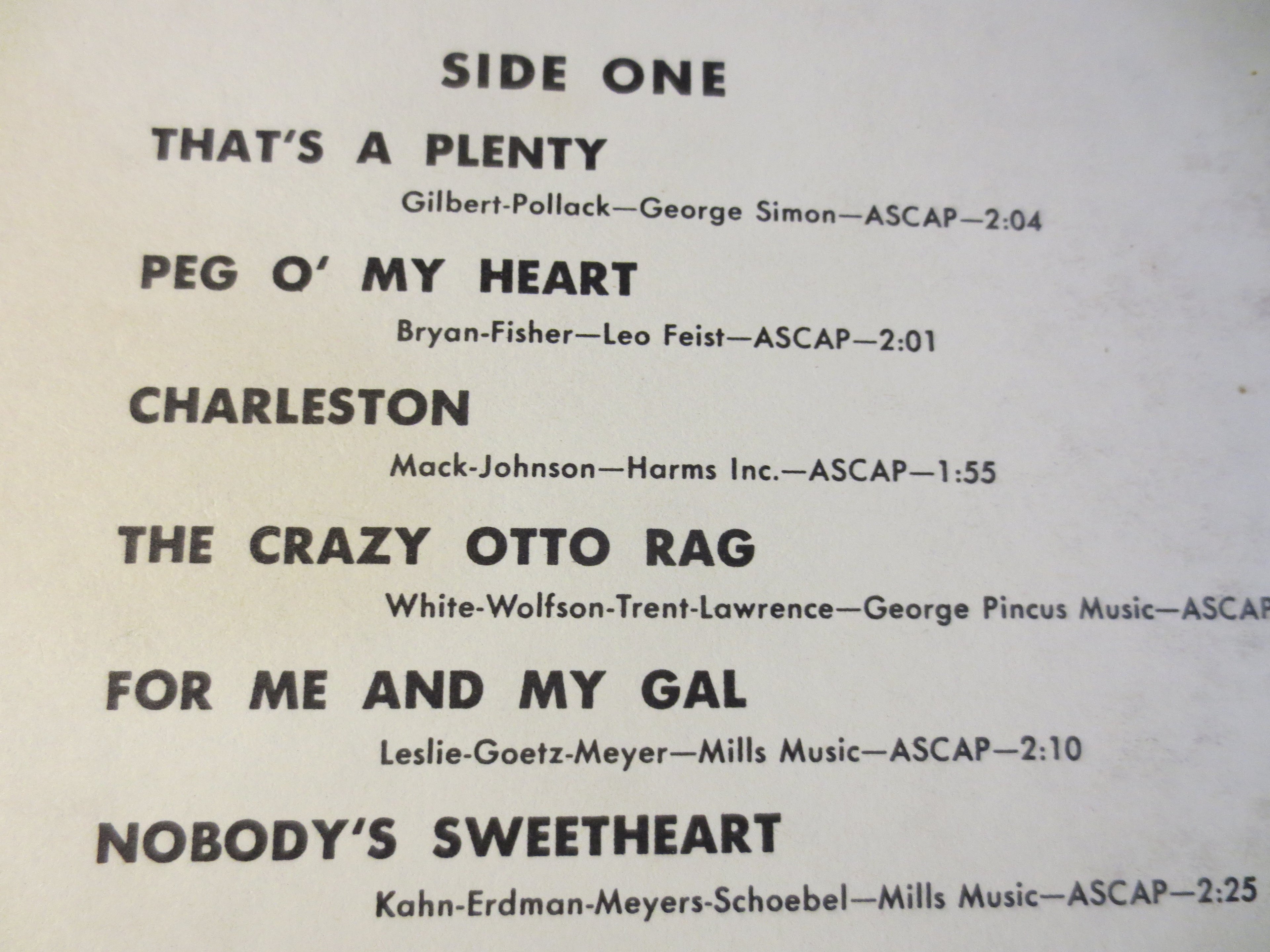 Lou Stein – Honky Tonk Piano (1956) Vinyl LP