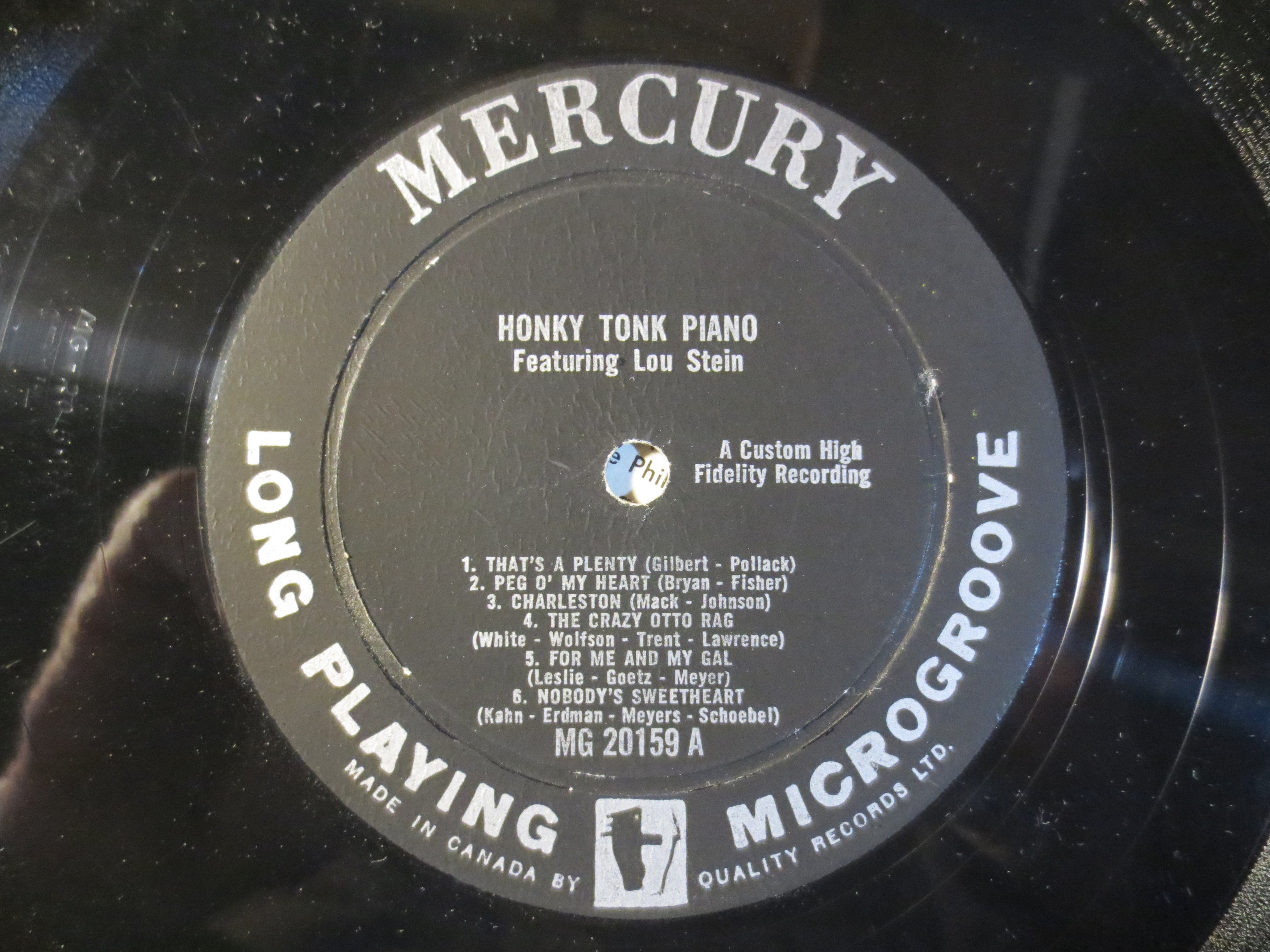 Lou Stein – Honky Tonk Piano (1956) Vinyl LP