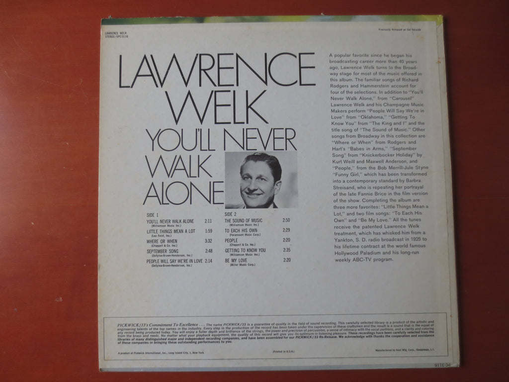 Lawrence Welk – You'll Never Walk Alone (1968) Vinyl LP