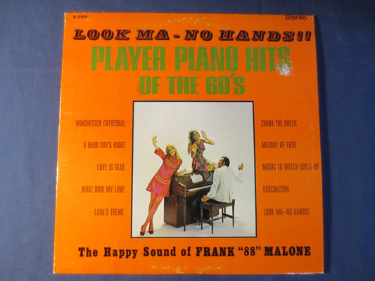 FRANK MALONE, PLAYER Piano Hits of the 60's, Ragtime Records, Honky Tonk Records, Vintage Vinyl, Vinyl Record, Record Vinyl