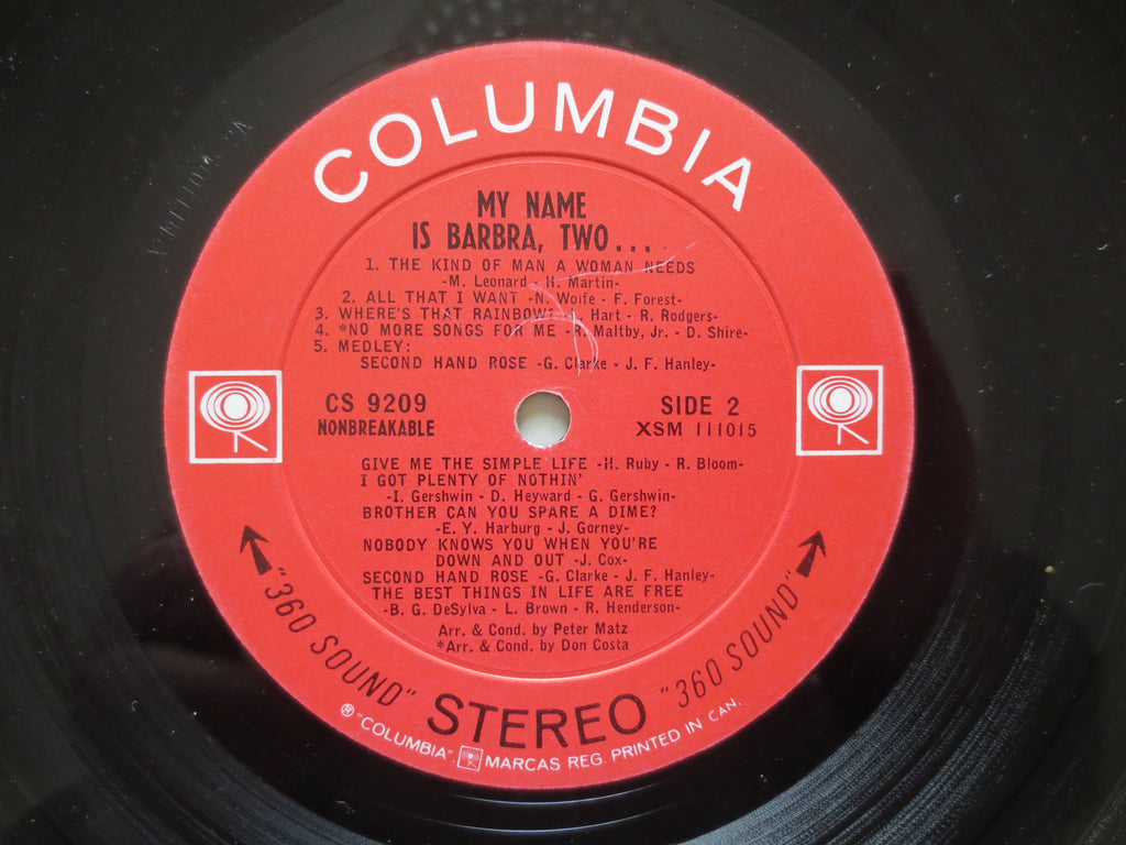 Barbra Streisand – My Name Is Barbra (1965) Vinyl LP