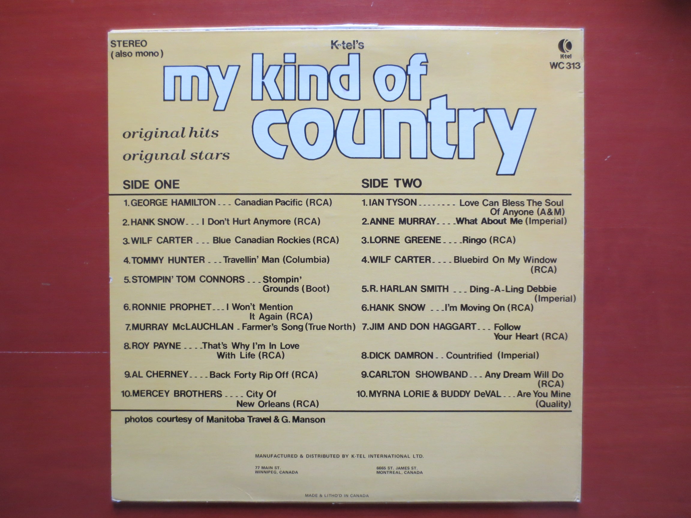 K-Tel – My Kind of Country (1973) Vinyl LP